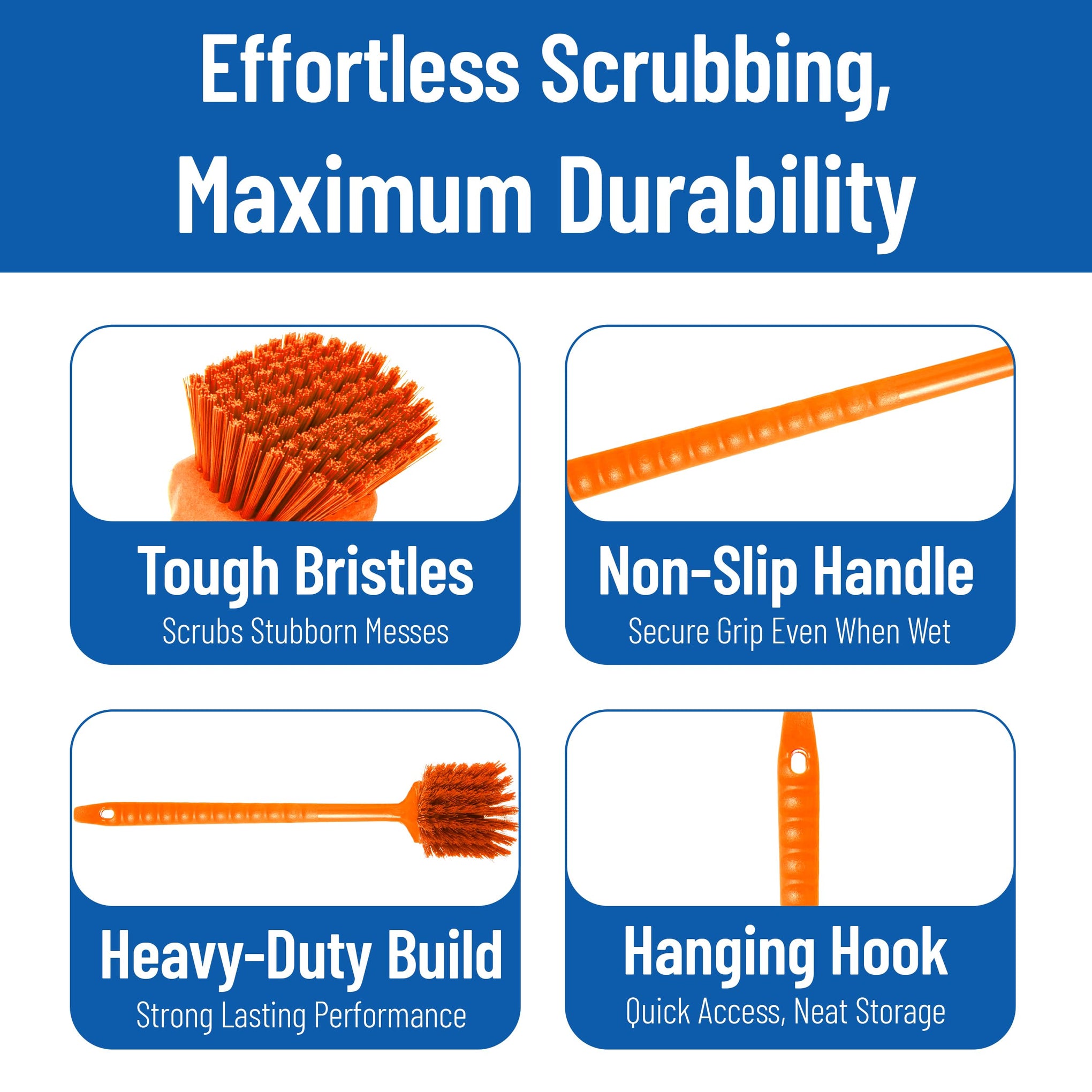 20" Floater Scrub Brush with Long Handle (6 Count)