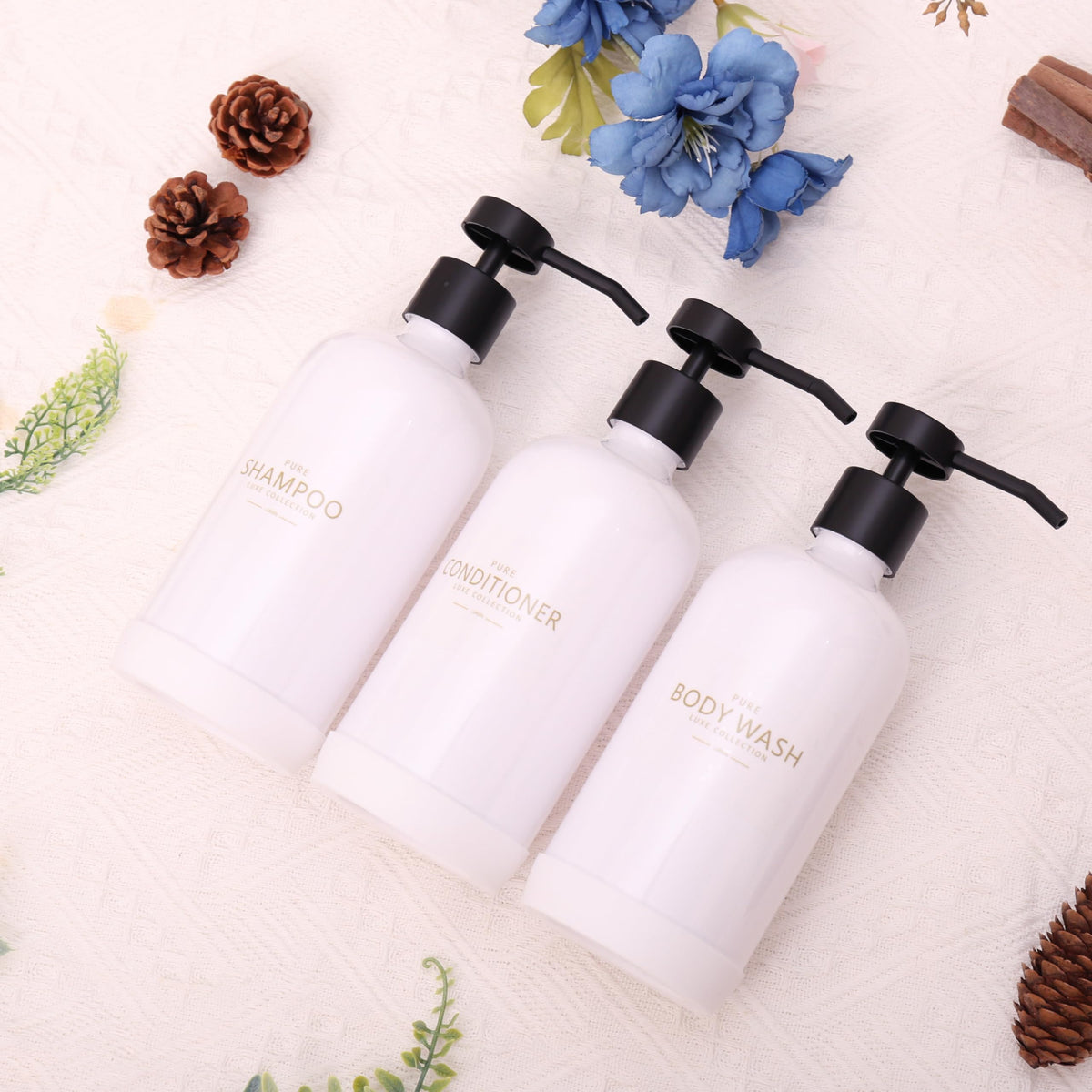 Shampoo and Conditioner Dispenser Set of 3