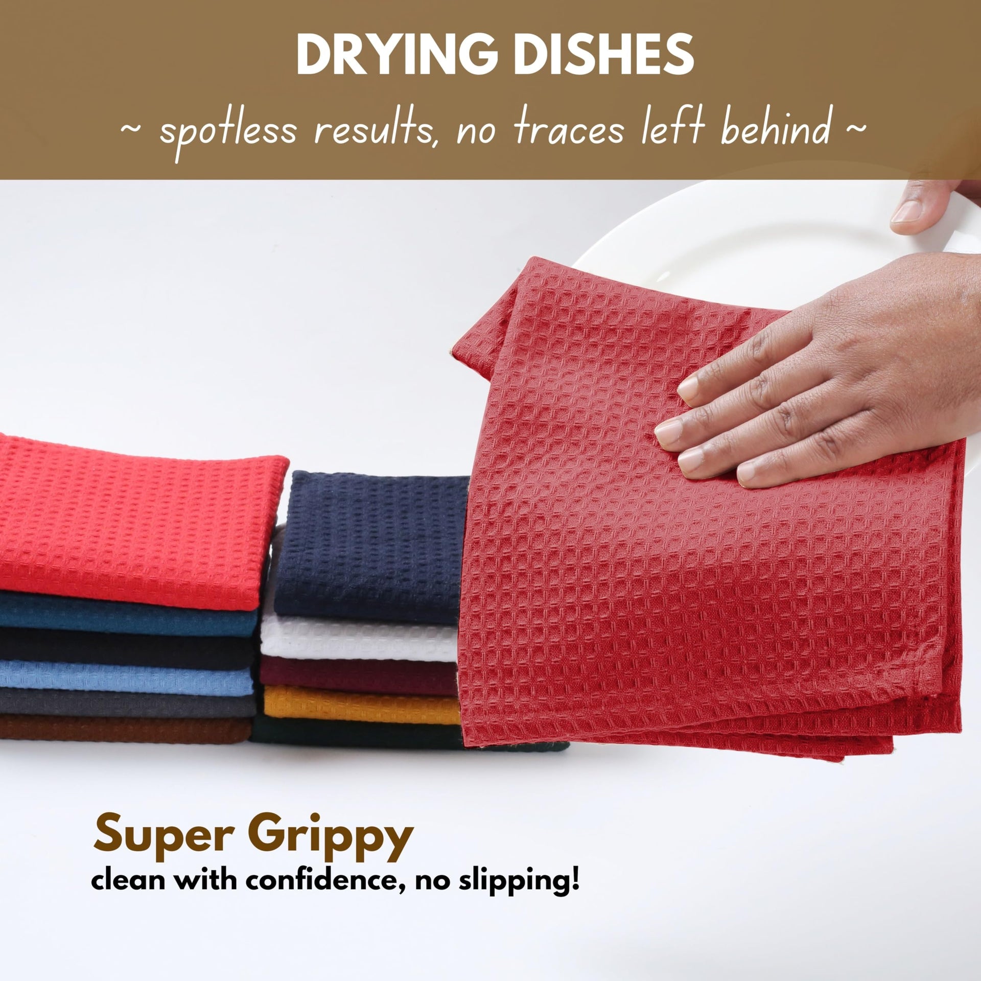 Cotton Kitchen Towel with Hanging Loop 16x26 inches (4 Count)