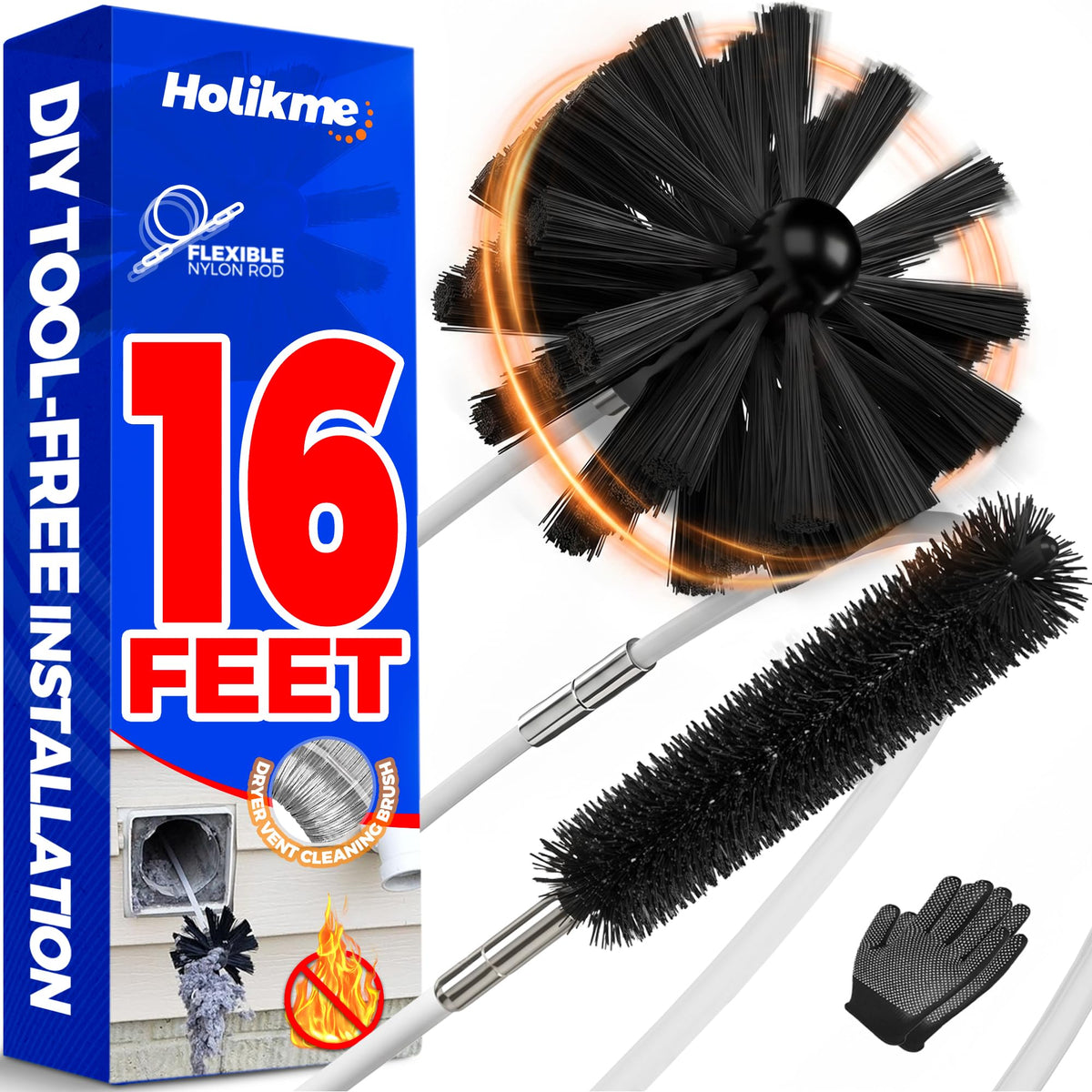 16Ft Dryer Vent Cleaner Kit
