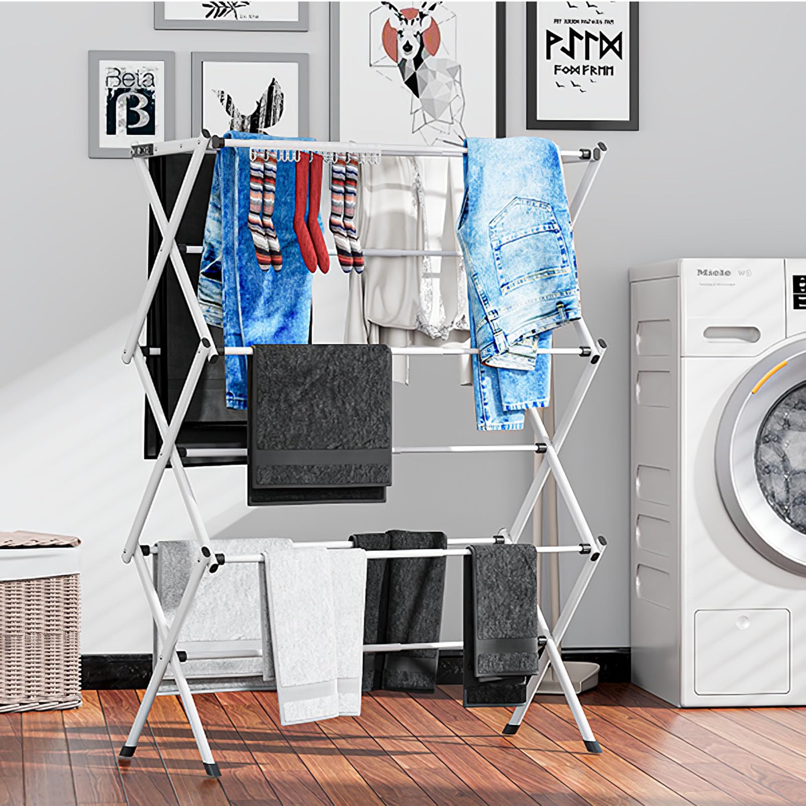 3 Tier Clothes Drying Rack