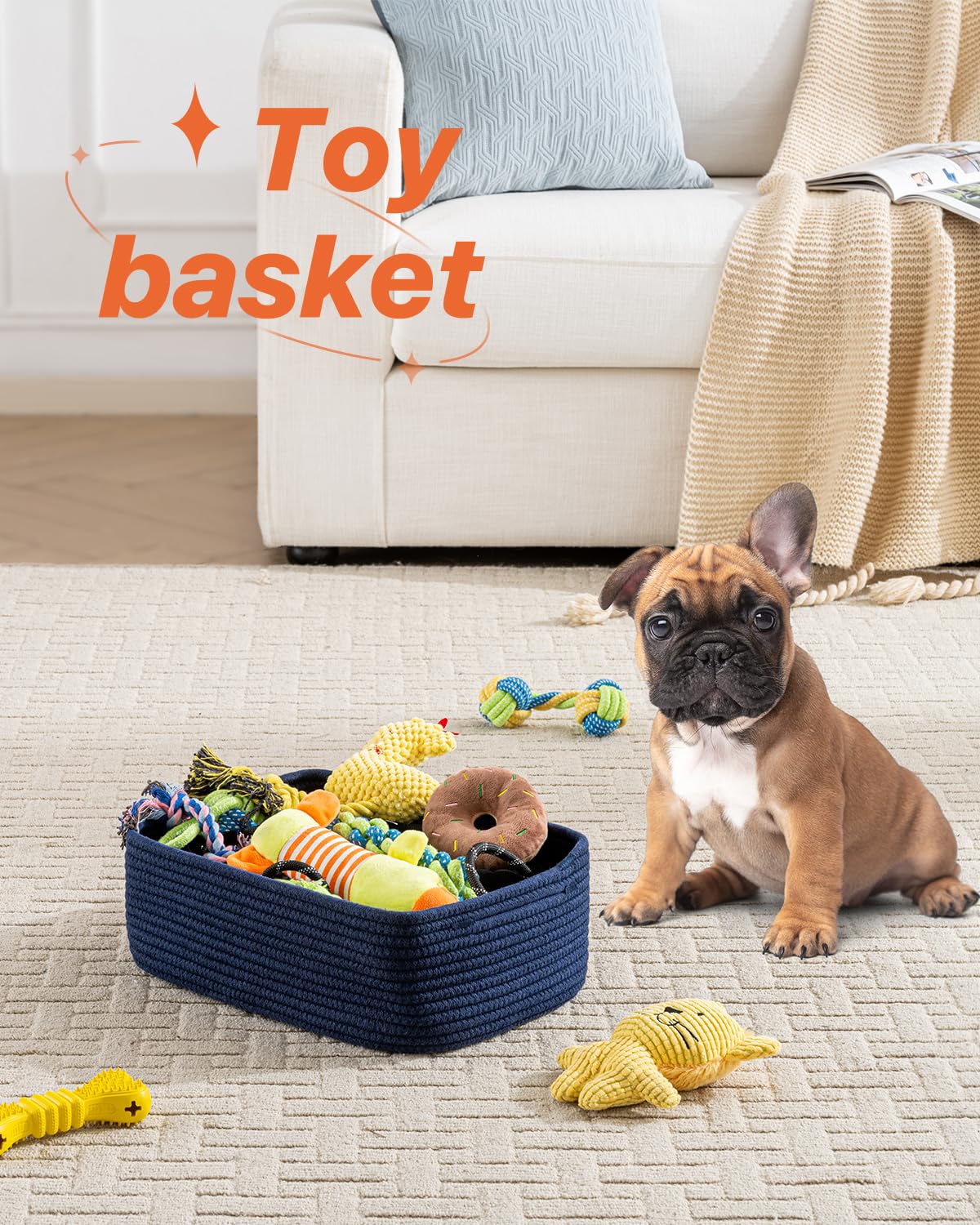 Small Woven Storage Basket for Organizing (3 Count)