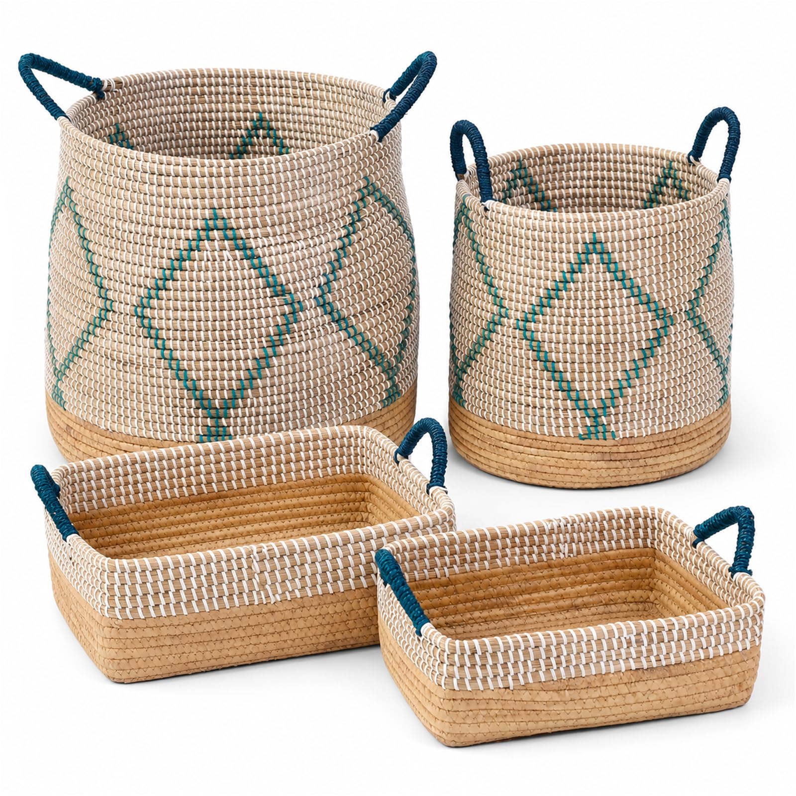 Handwoven Sea Grass Storage Baskets Set of 4 (4 Count)
