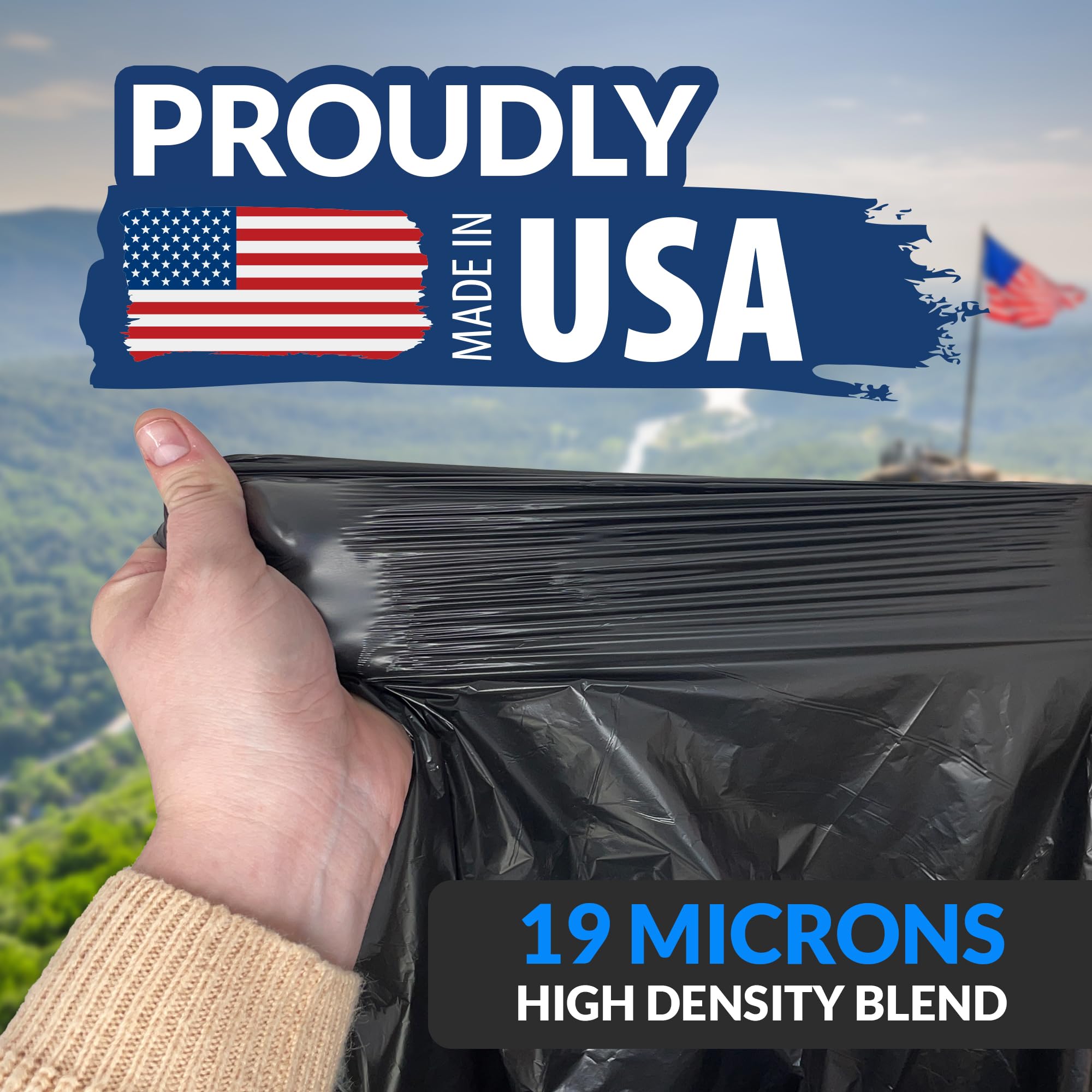 65 Gallon Trash Bags Heavy Duty (120 Count)