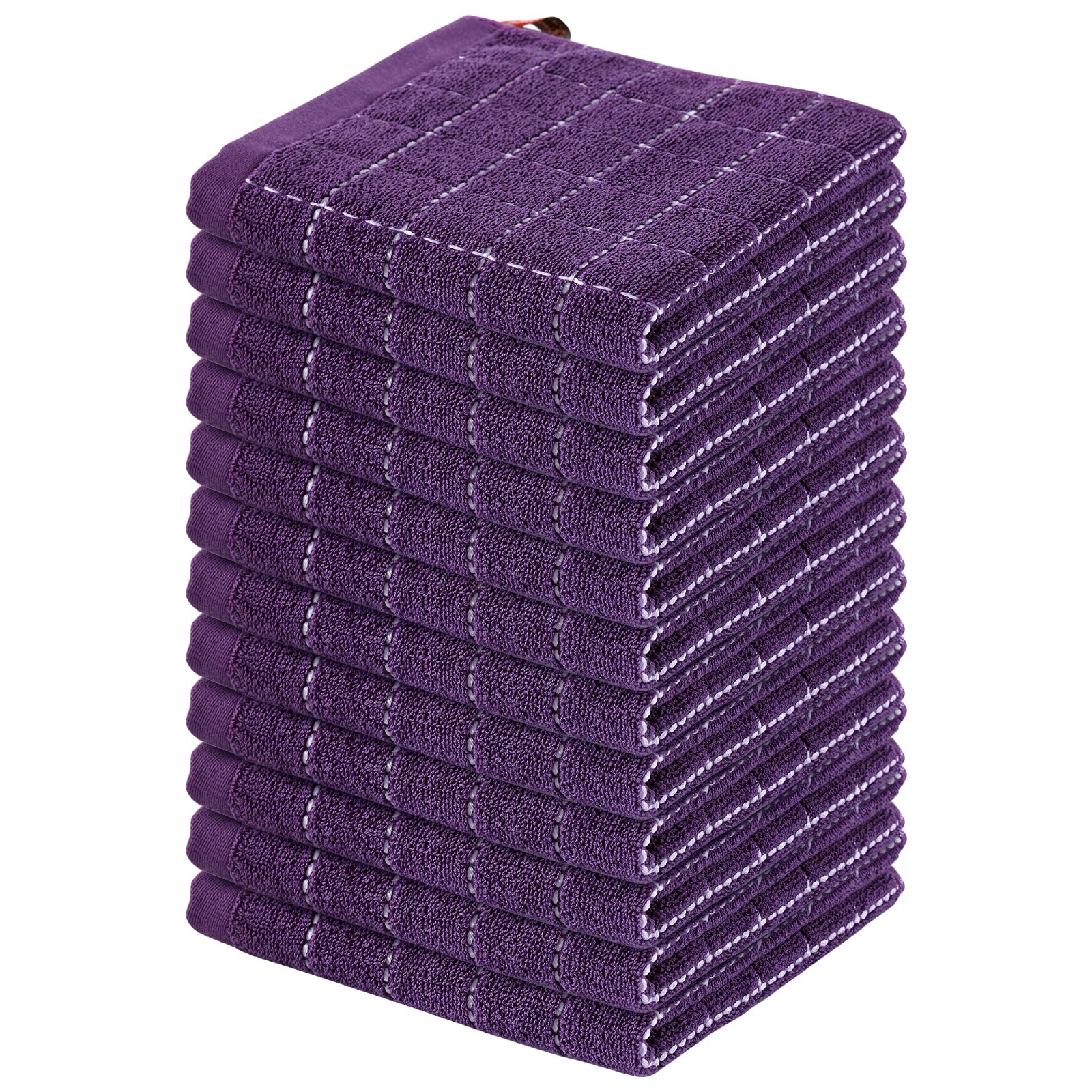 100% Cotton Terry Kitchen Dish Cloths (12 Count)