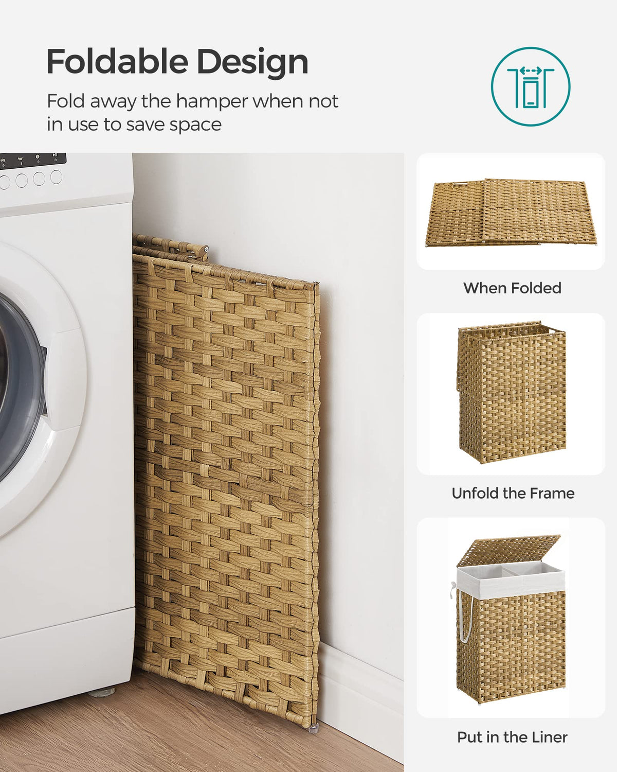 Laundry Hamper with Lid - ModHome Supplies