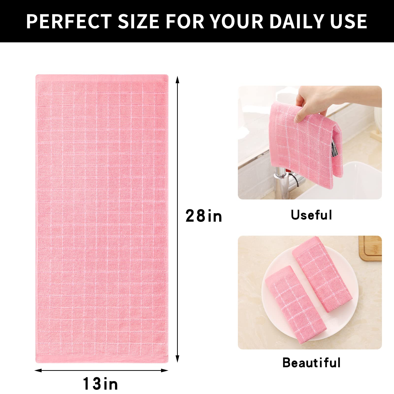 100% Cotton Terry Kitchen Towels (4 Count)