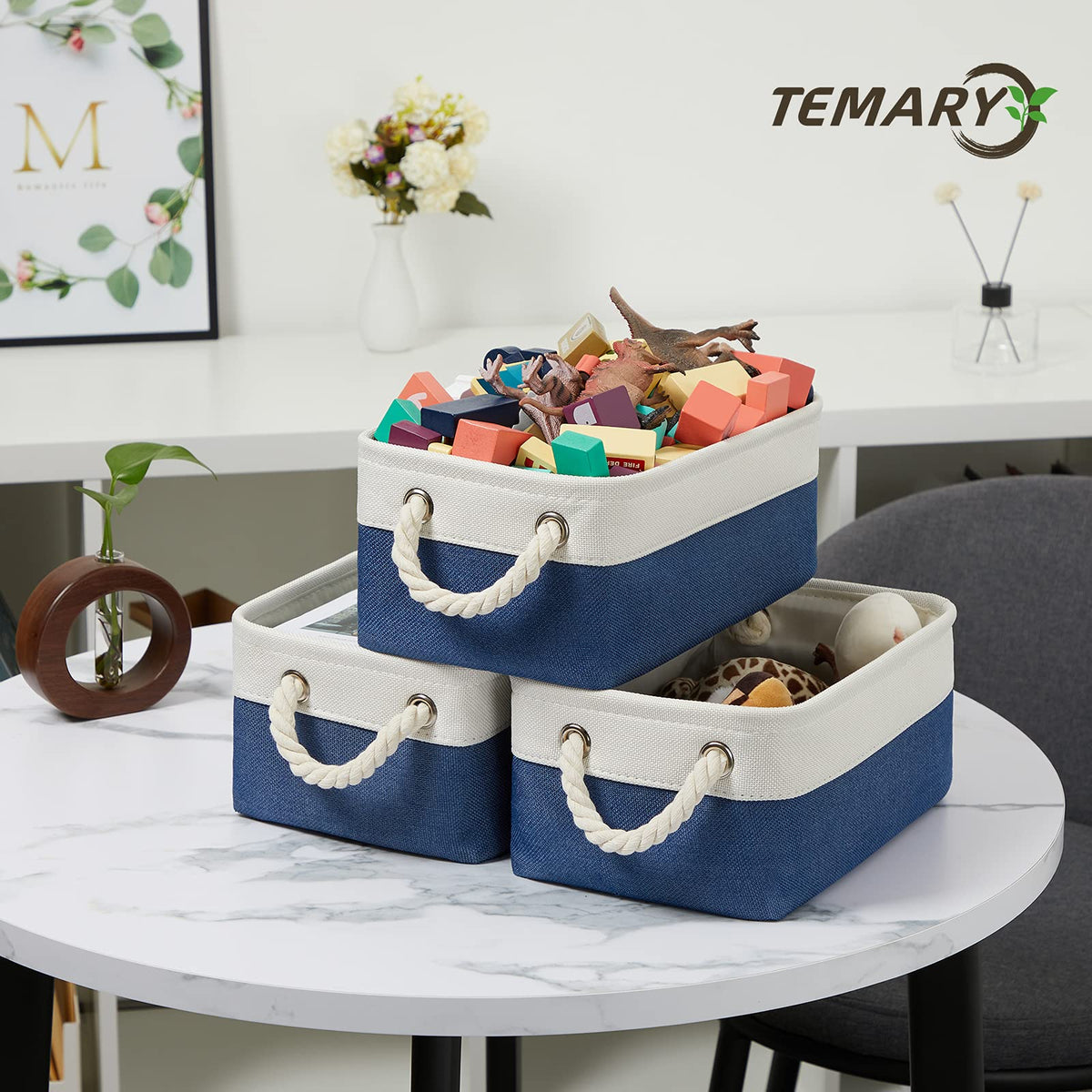 Small Storage Baskets for Shelves (6 Count)