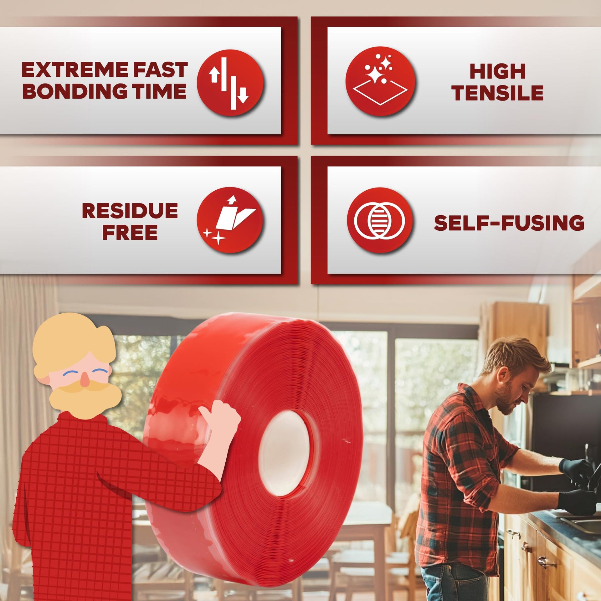 Self Fusing Silicone Tape Waterproof (36 Foot)