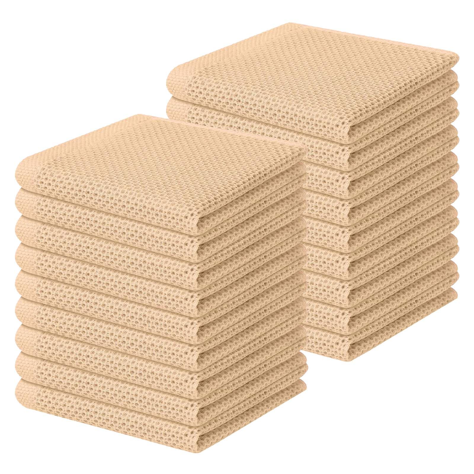 100% Cotton Waffle Weave Kitchen Dish Cloths 18 (18 Count)