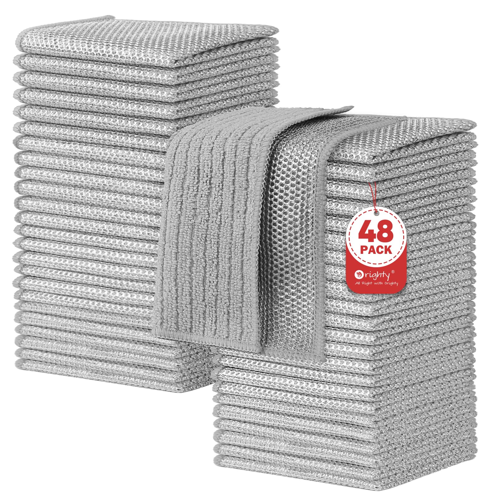 Dish Cloths 48 Pack Double (48 Count)