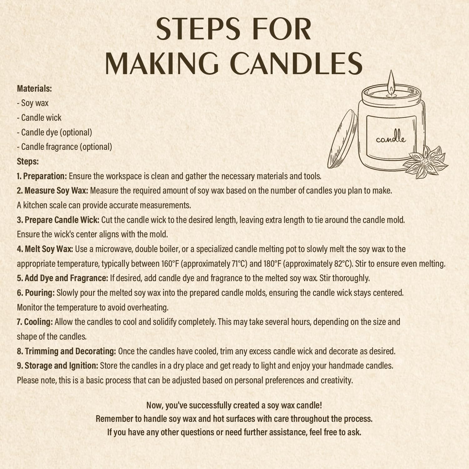 Soy Wax Waxcanpy Natural Candle Wax