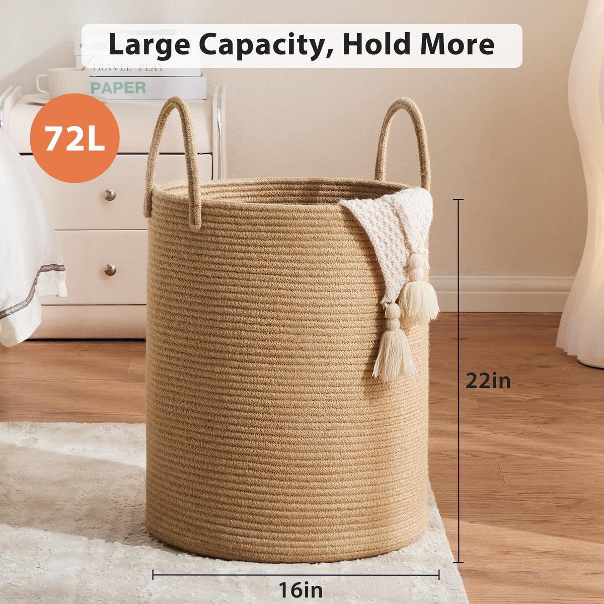 Jute Rope Laundry Hamper
