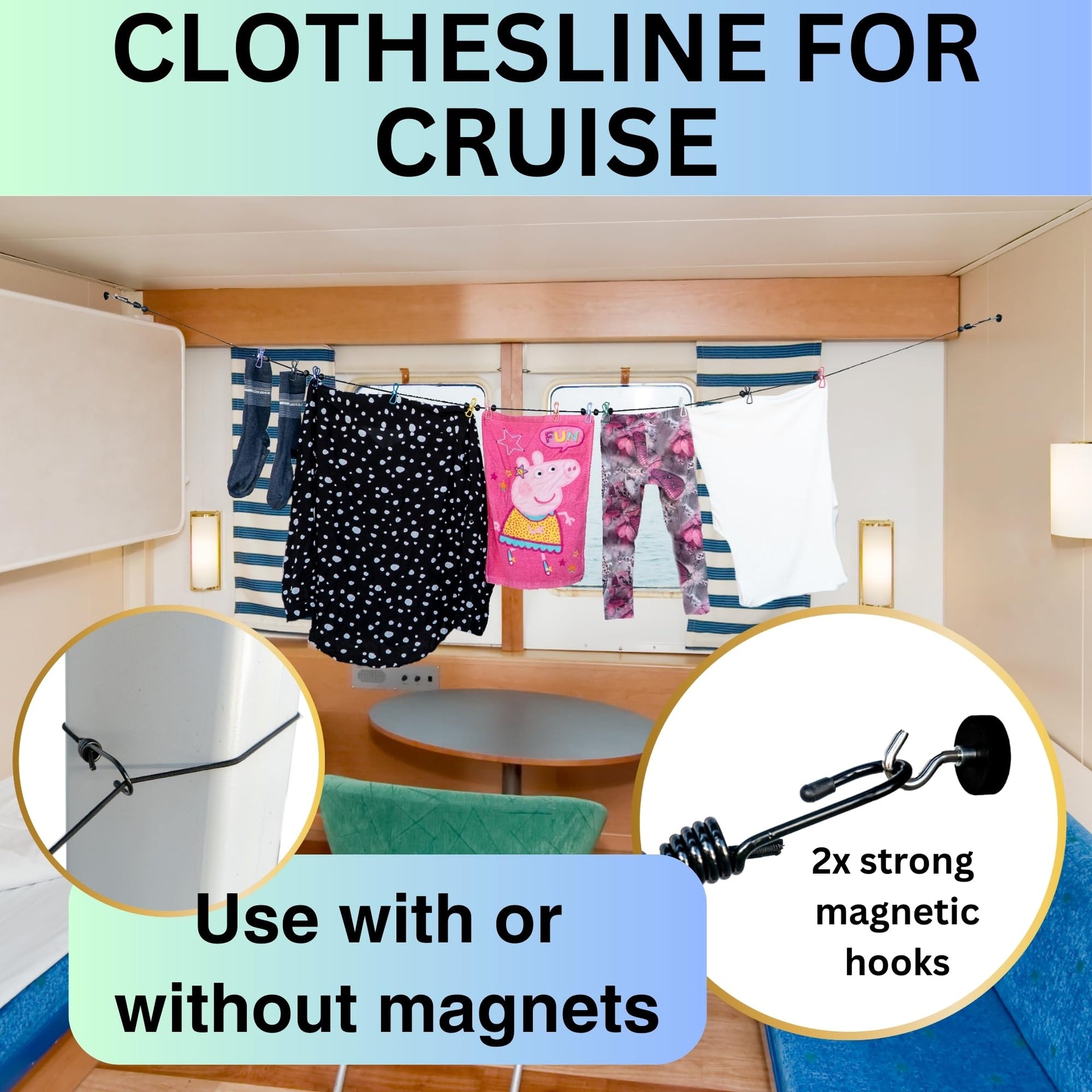 Magnetic Clothesline for Cruise Ship