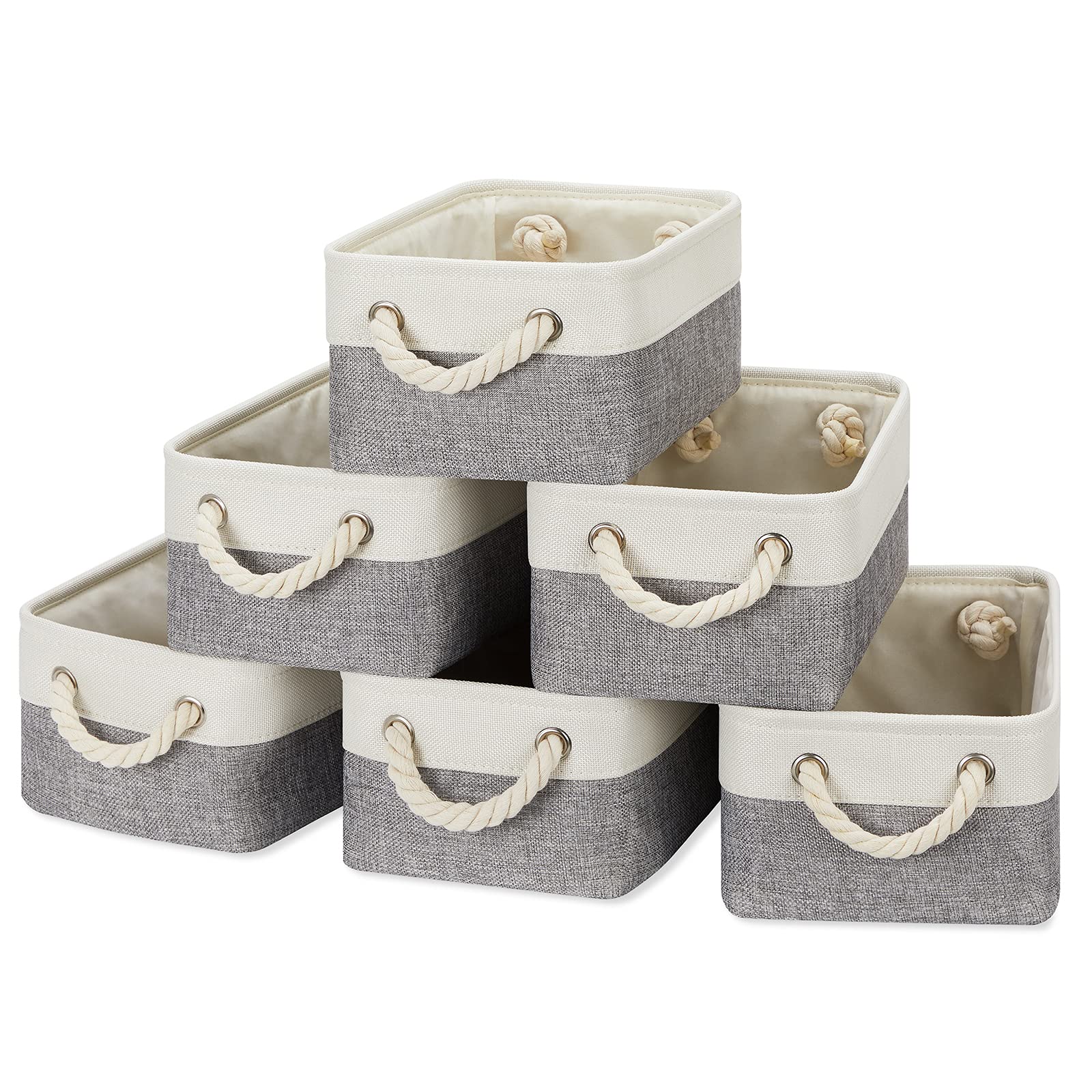 Small Storage Baskets for Organizing 6Pcs Small Storage Bins (6 Count)