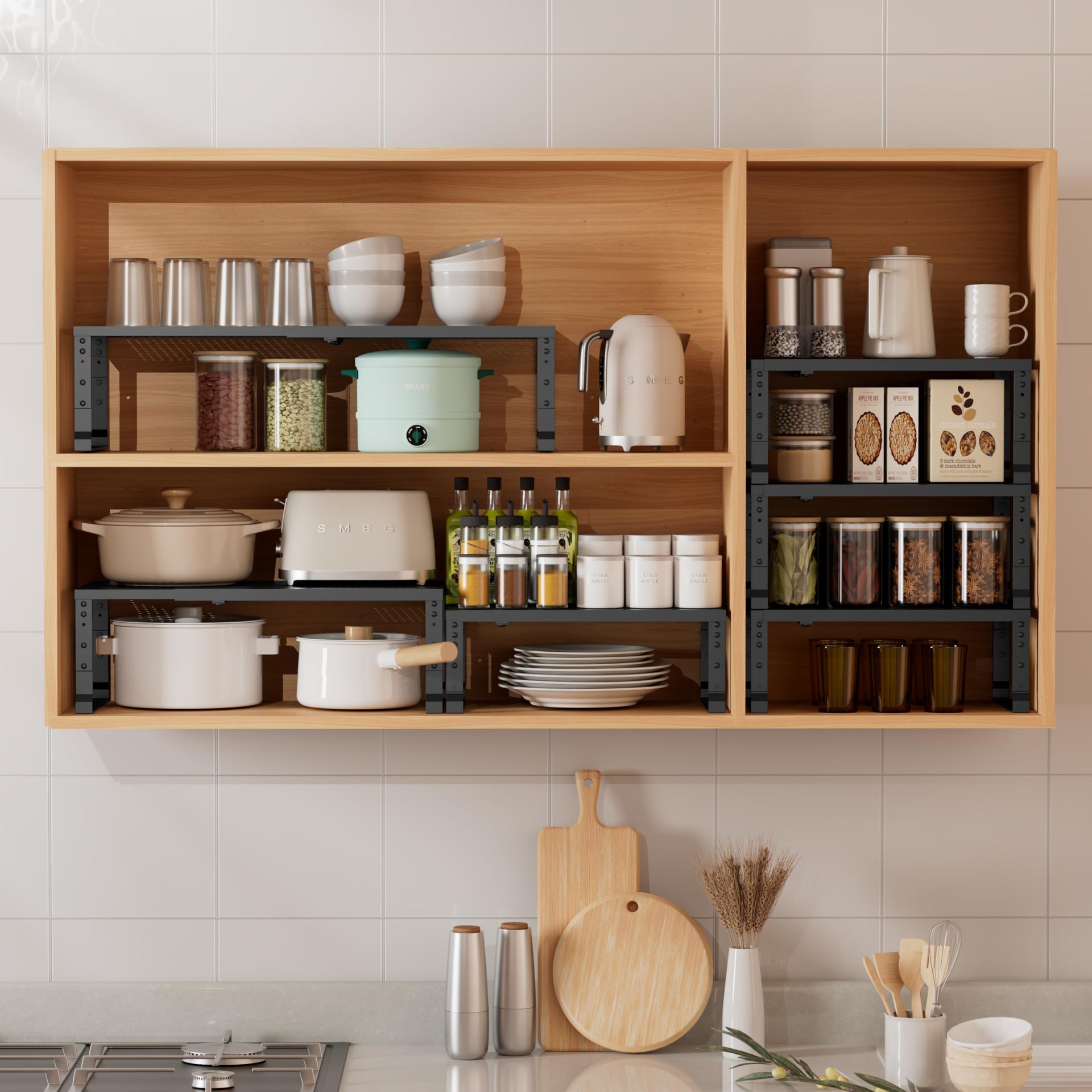 Metal Stackable Expandable Storage Shelf