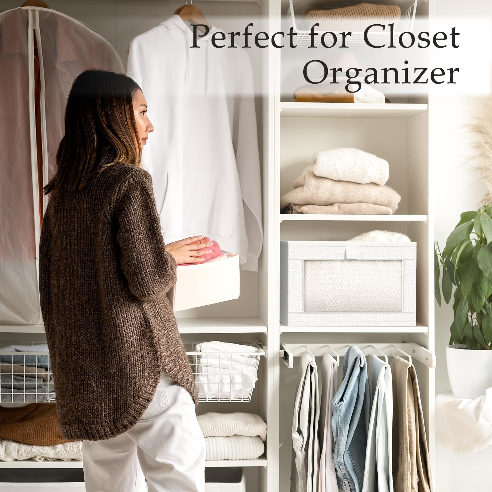 6 Pack Linen Closet Organizers and Storage (6 Count)