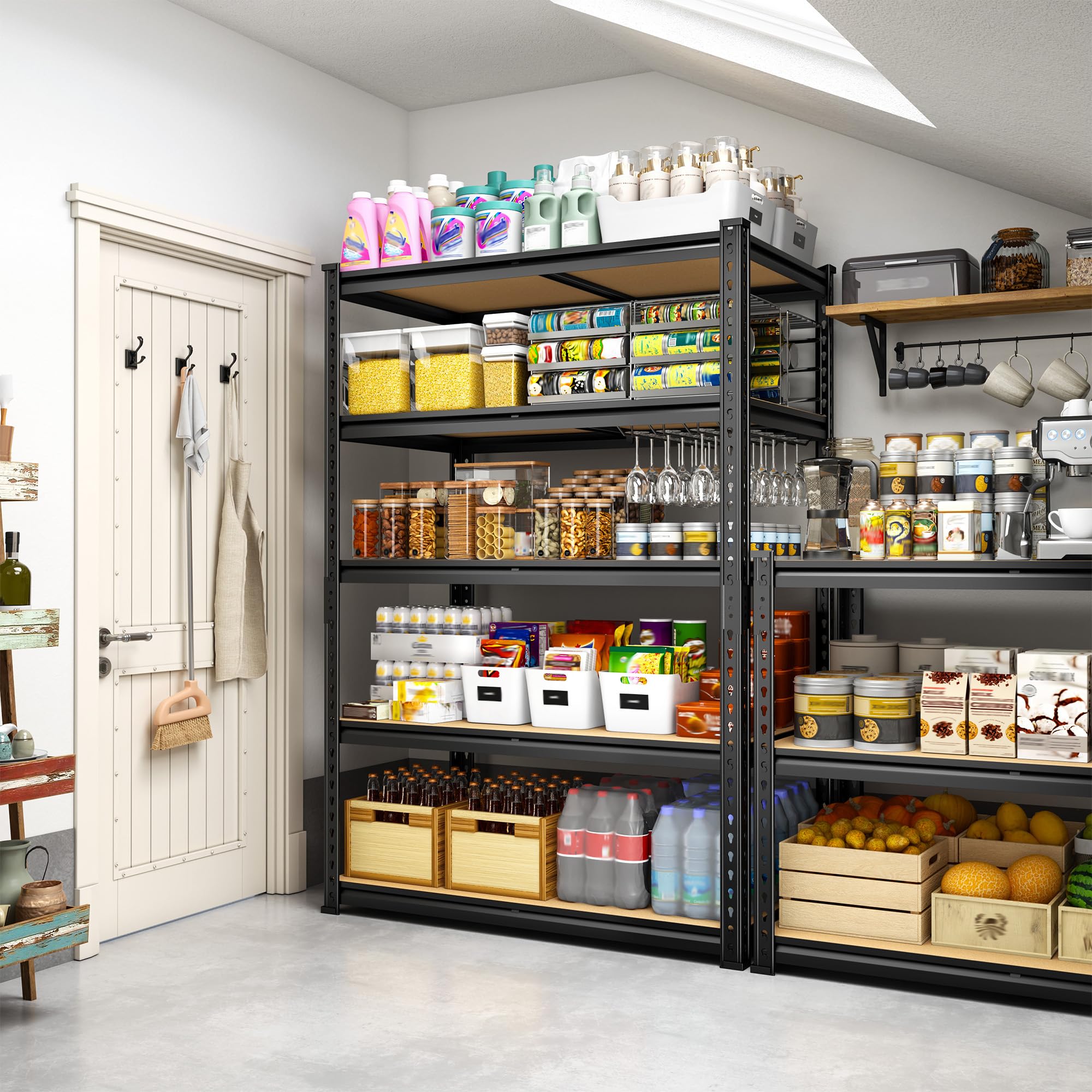 Detachable 5 Tier Storage Shelves for Pantry Kitchen Closet