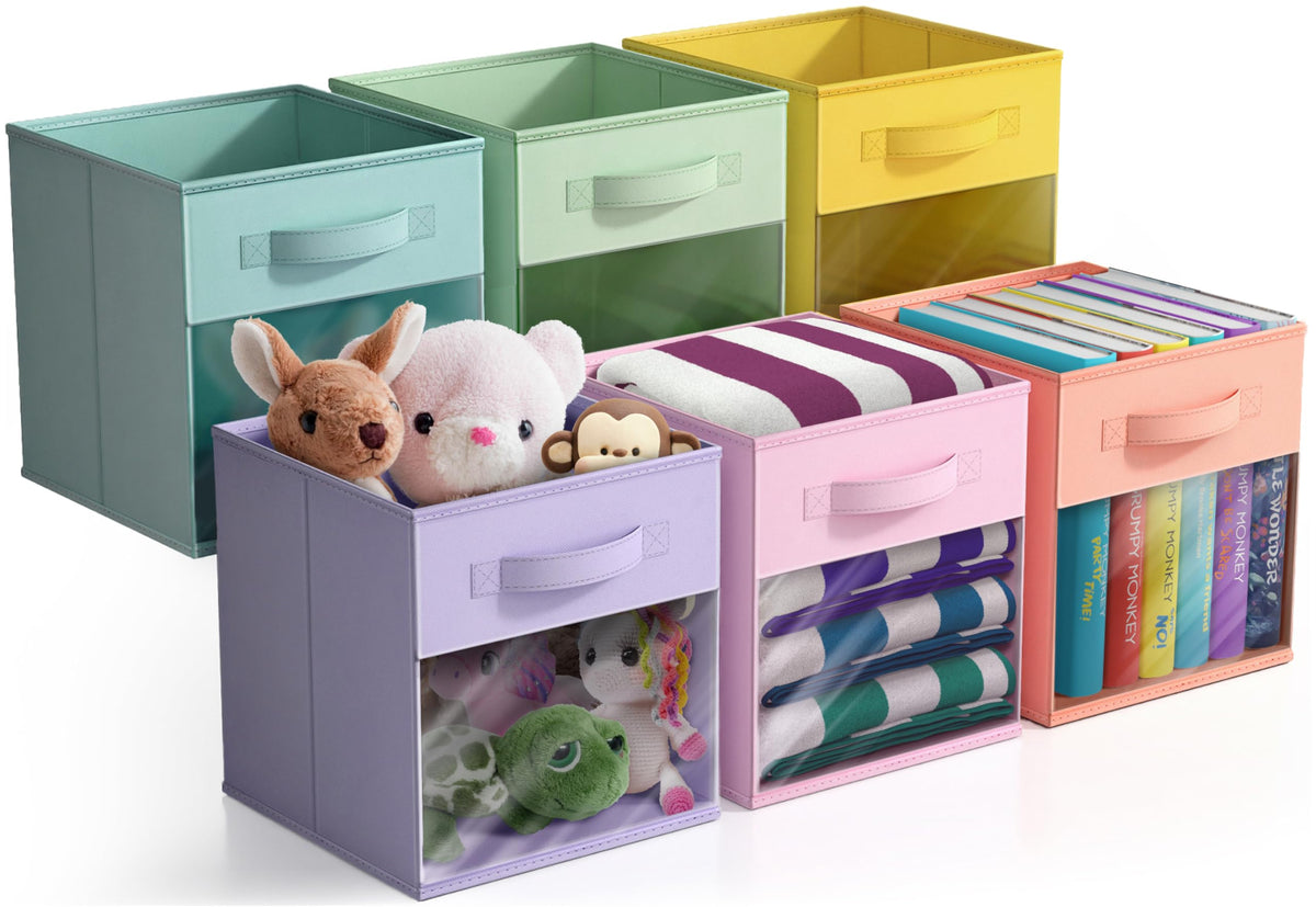 11 Inch Storage Bins with Clear Window (6 Count)