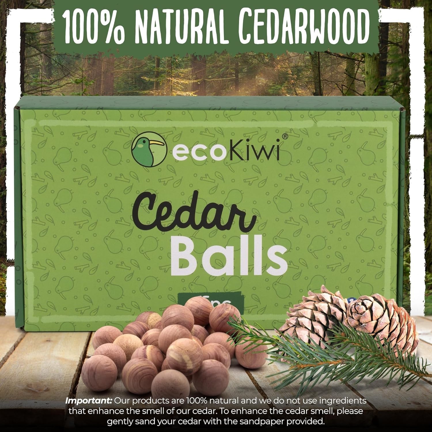 Cedar Balls for Clothes Storage (75 Count)