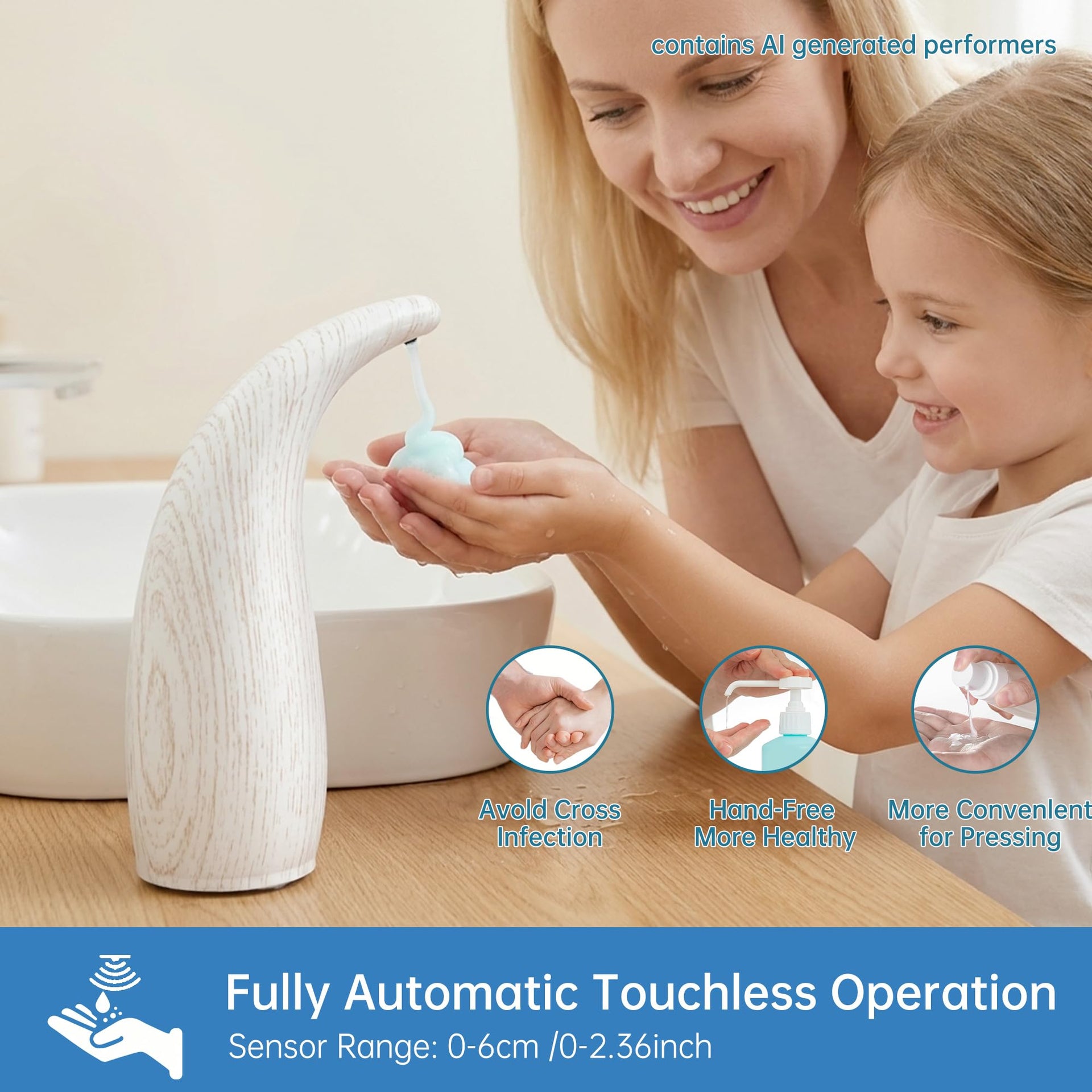 Automatic Soap Dispenser Touchless Rechargeable 10 oz