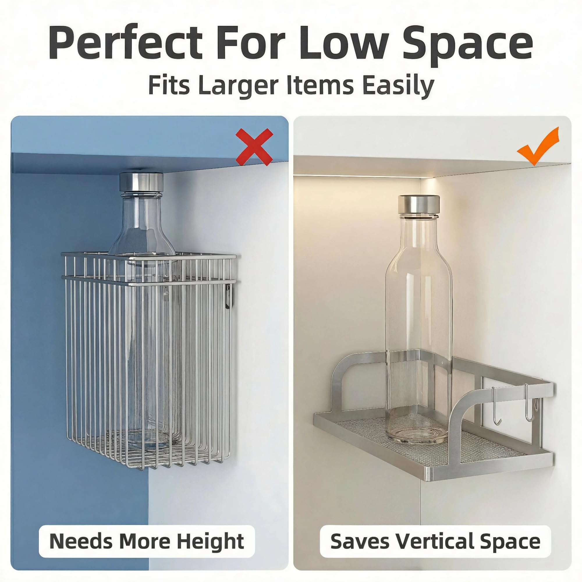 2 Pack Wide Hollowout Shower Caddy & Spice Rack (2 Count)