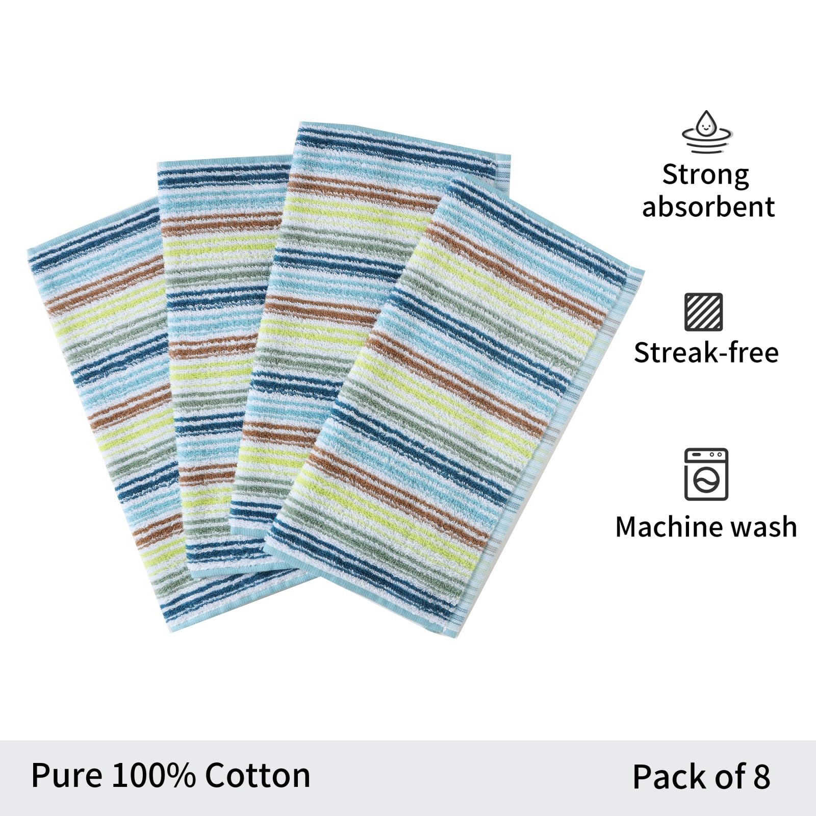 Kitchen Dishcloths for Washing Dishes (8 Count)