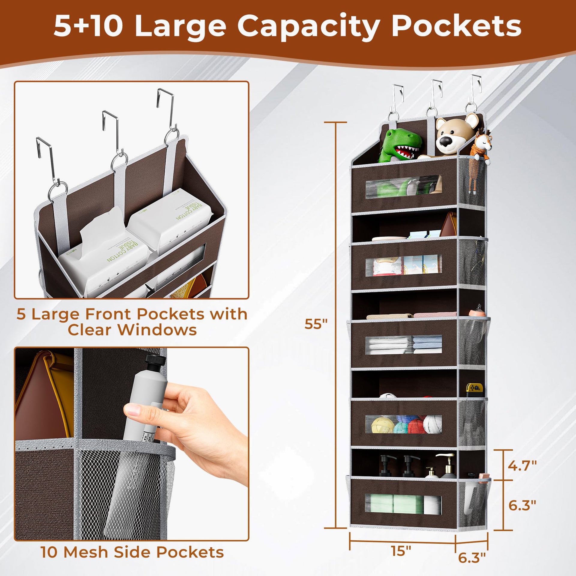 5 Tier Over The Door Organizer Space