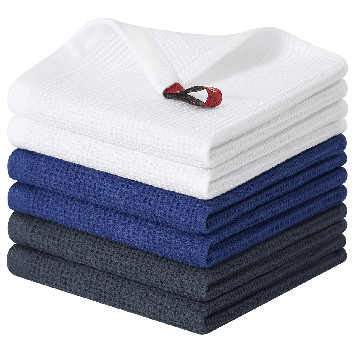 100% Cotton Waffle Weave Dish Cloths (6 Count)
