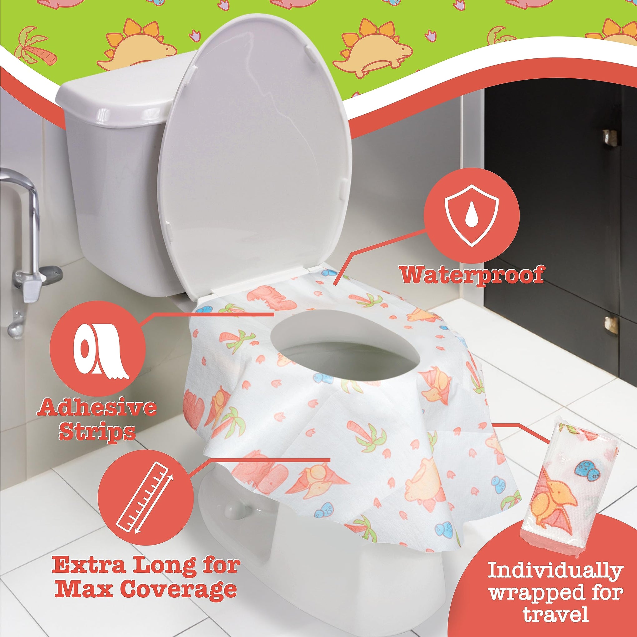 Waterproof Disposable Toilet Seat Covers (40 Count)