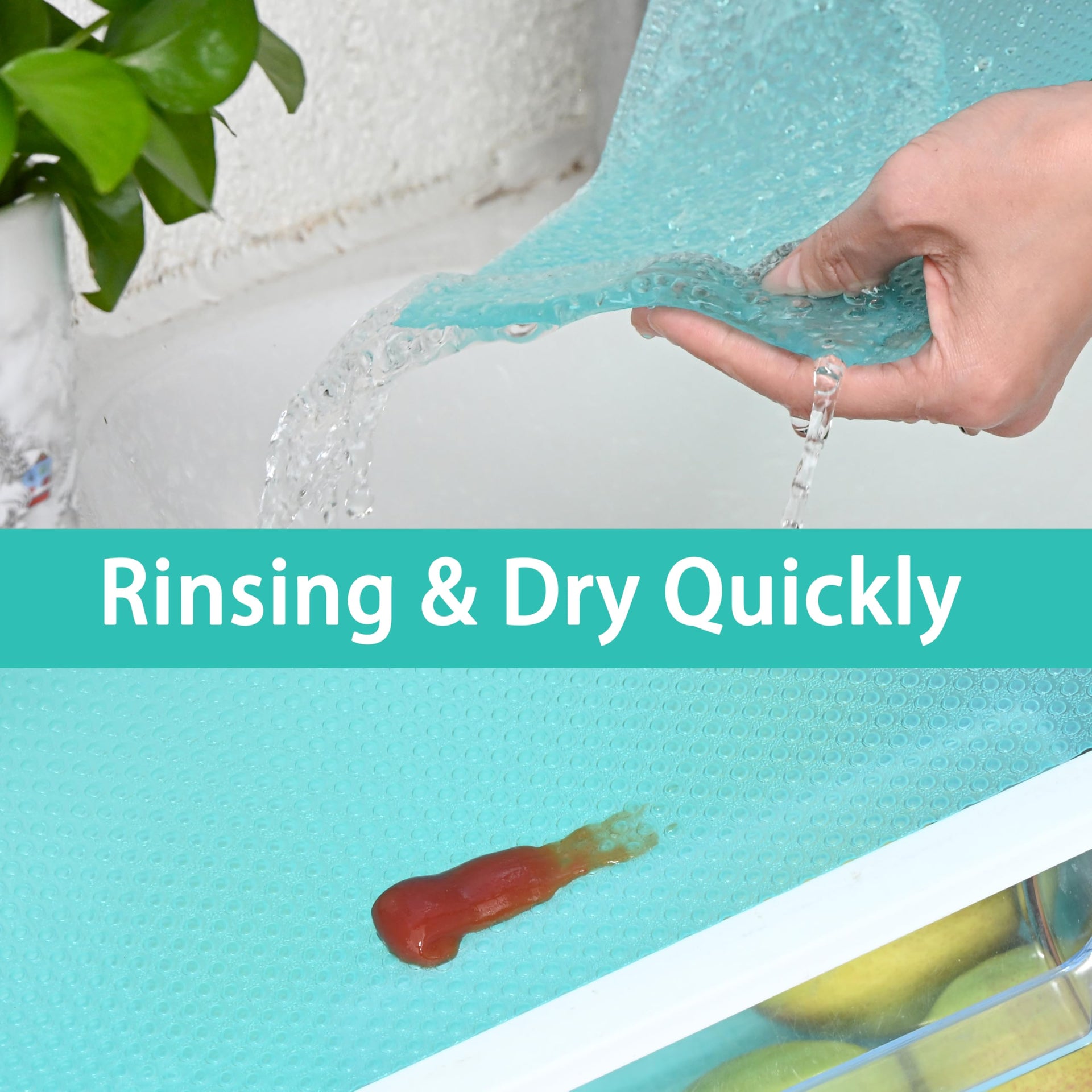 12Pcs Refrigerator Liners Washable Fridge Shelf Liners Mats for Freezer Glass Shelves Kitchen Cabinets Cupboards Drawers (11.21 Sq Ft)