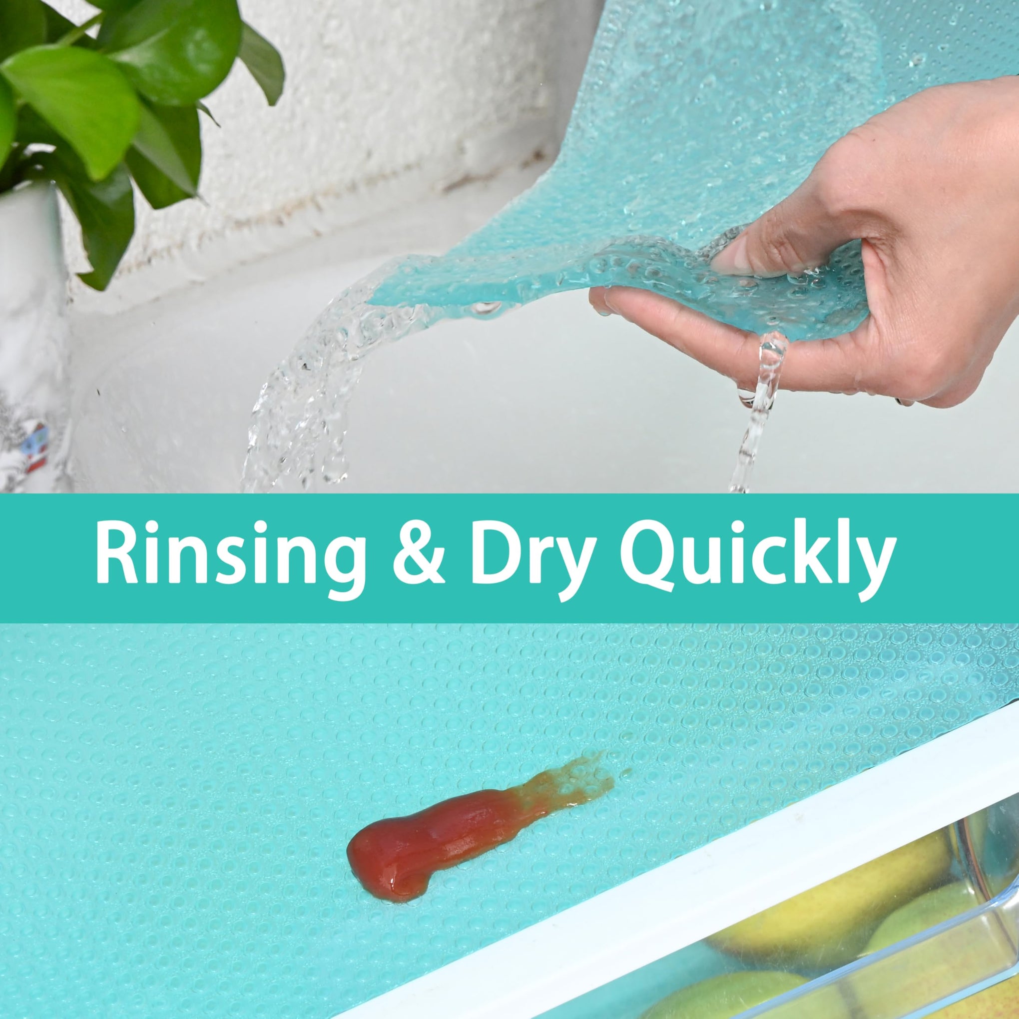 12Pcs Refrigerator Liners Washable Fridge Shelf Liners Mats for Freezer Glass Shelves Kitchen Cabinets Cupboards Drawers (11.21 Sq Ft)