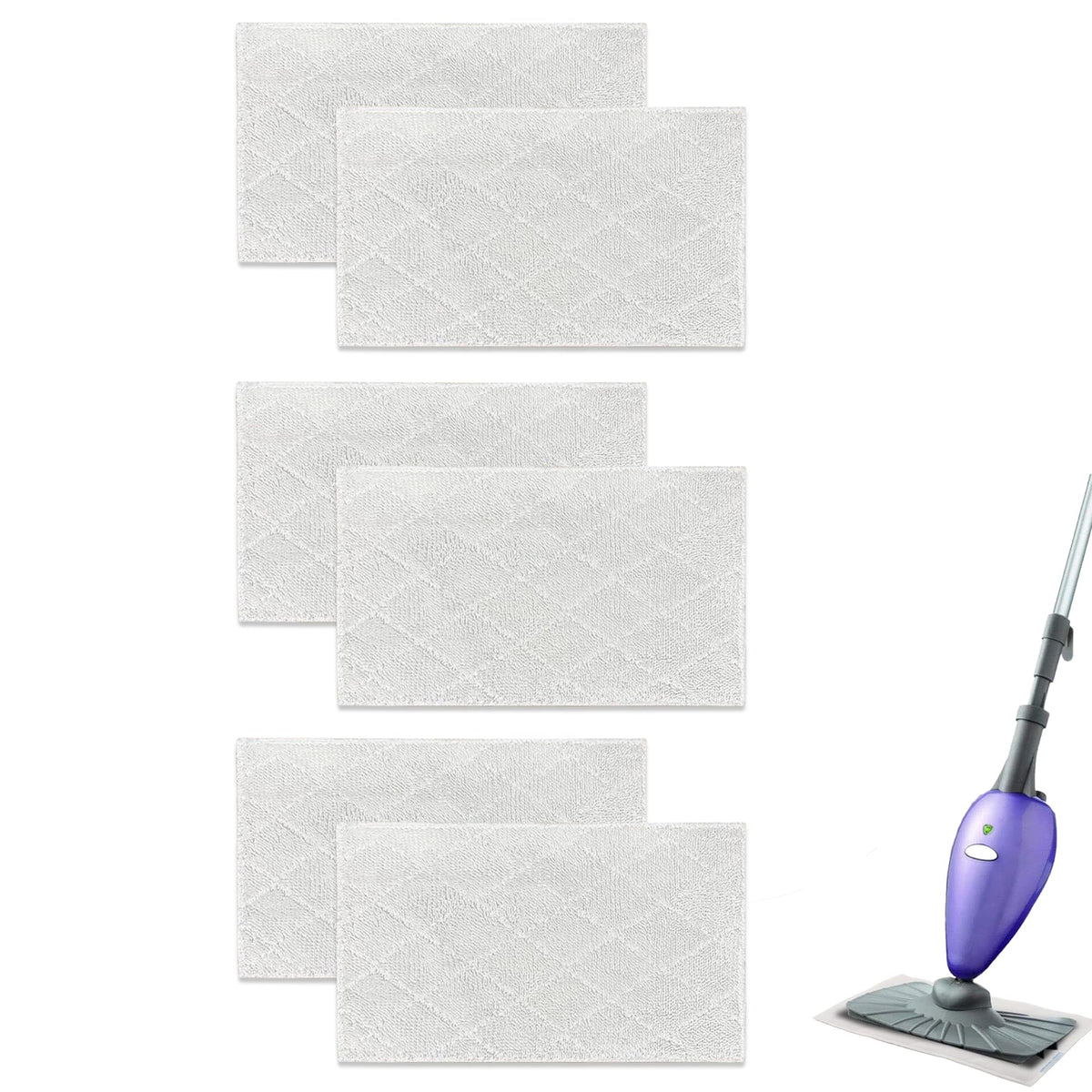 Light 'N' Easy Steam Mop Pads Replacement Reusable for S3601 S3101 S7326 7688ANB 7688ANW Floor Microfiber Cleaning Cloths