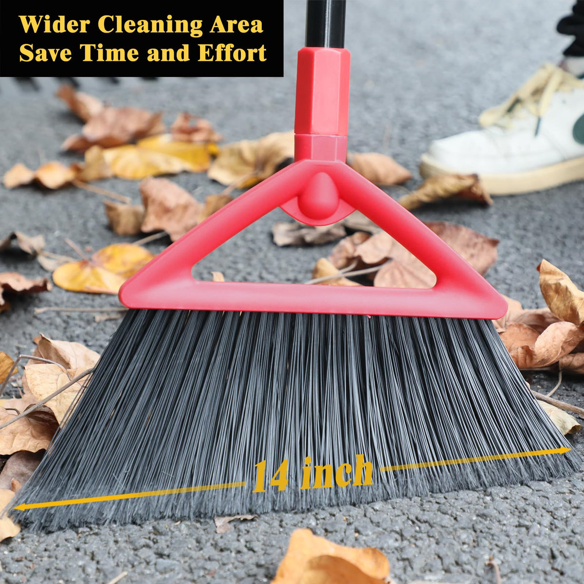 Heavy Duty Broom of Outdoor and Indoor (4 Count)