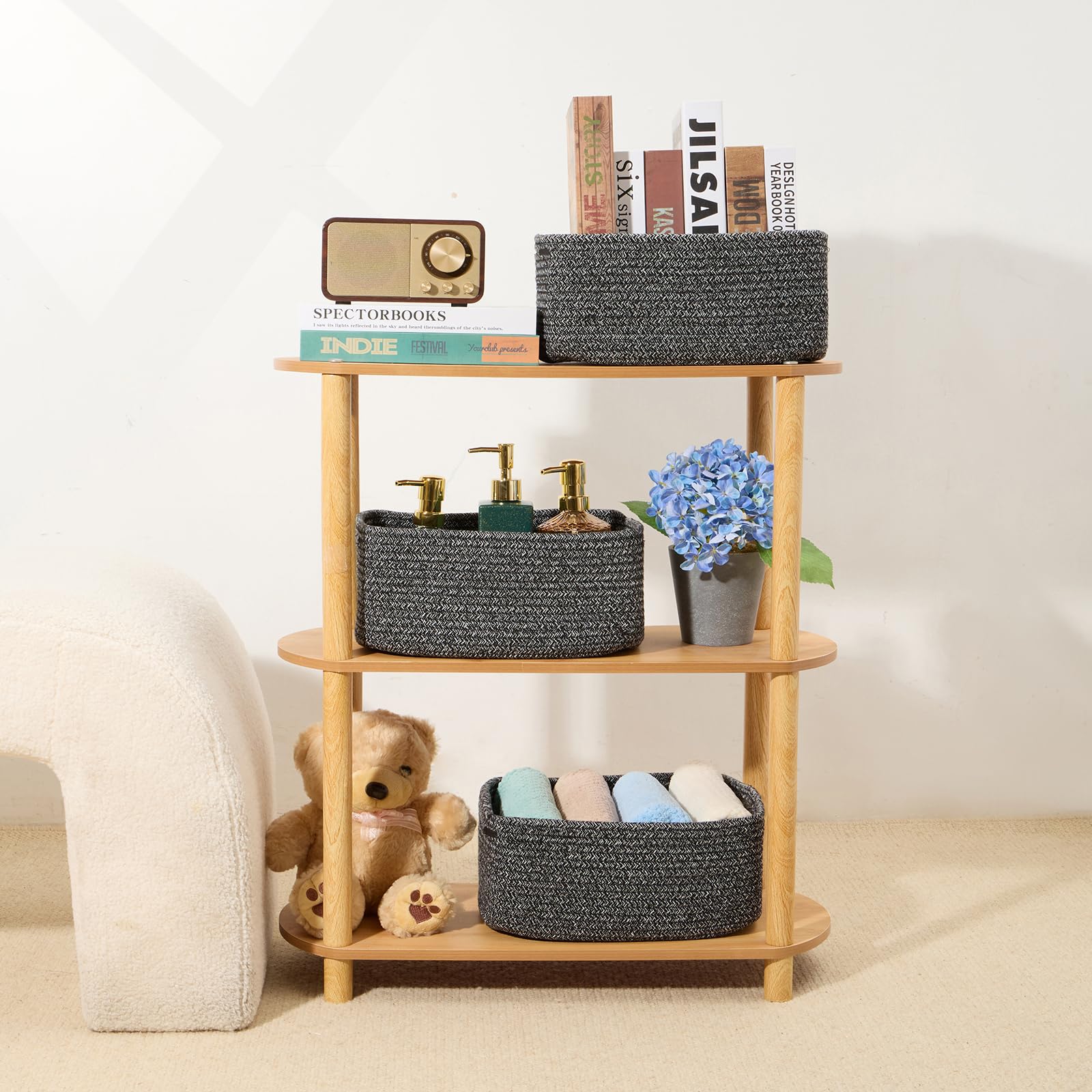 Small Storage Baskets for Organizing (4 Count)