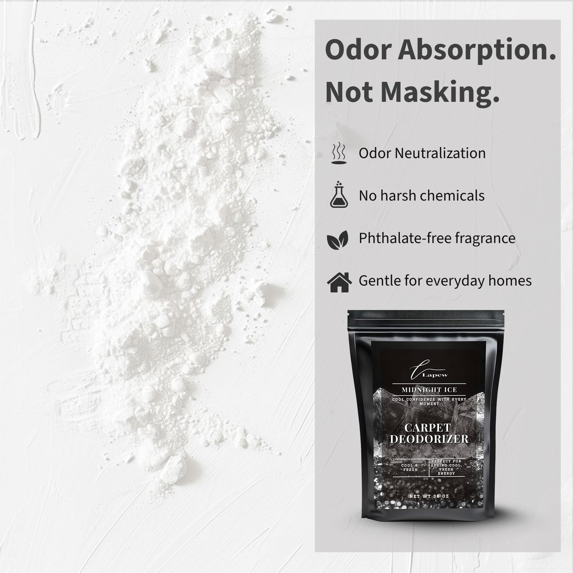 Midnight Ice Carpet Deodorizer Powder (36 Ounce)