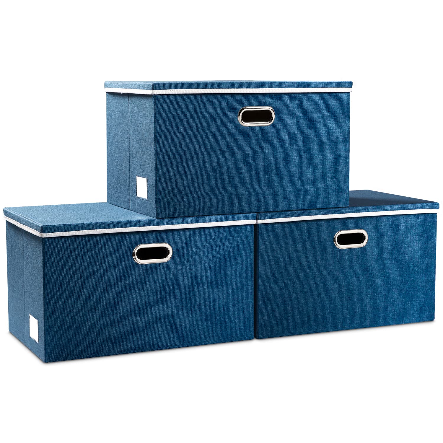 Extra Large Collapsible Storage Bins with Lids [3 (3 Count)