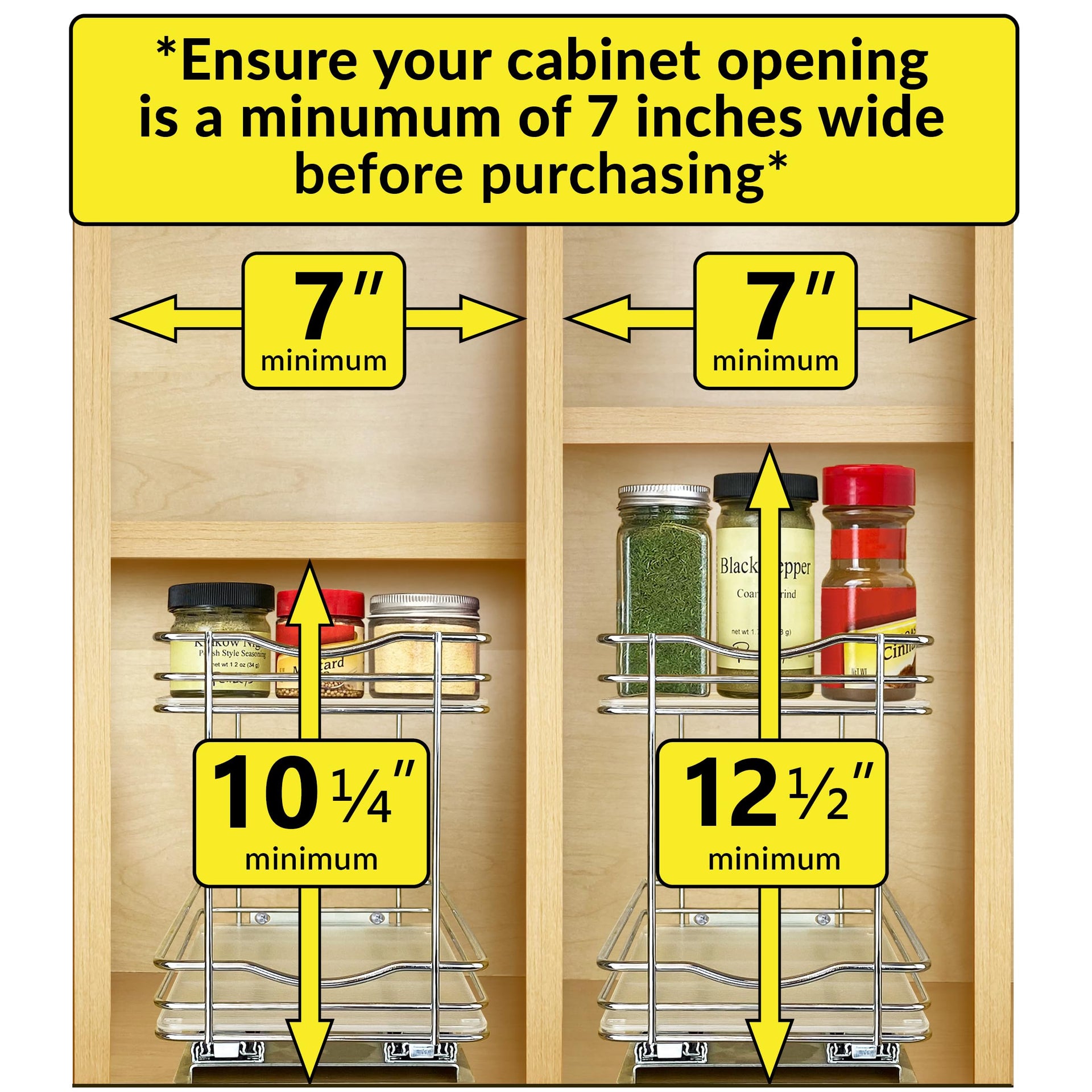 lite™ Pull Out Spice Organization for Cabinets