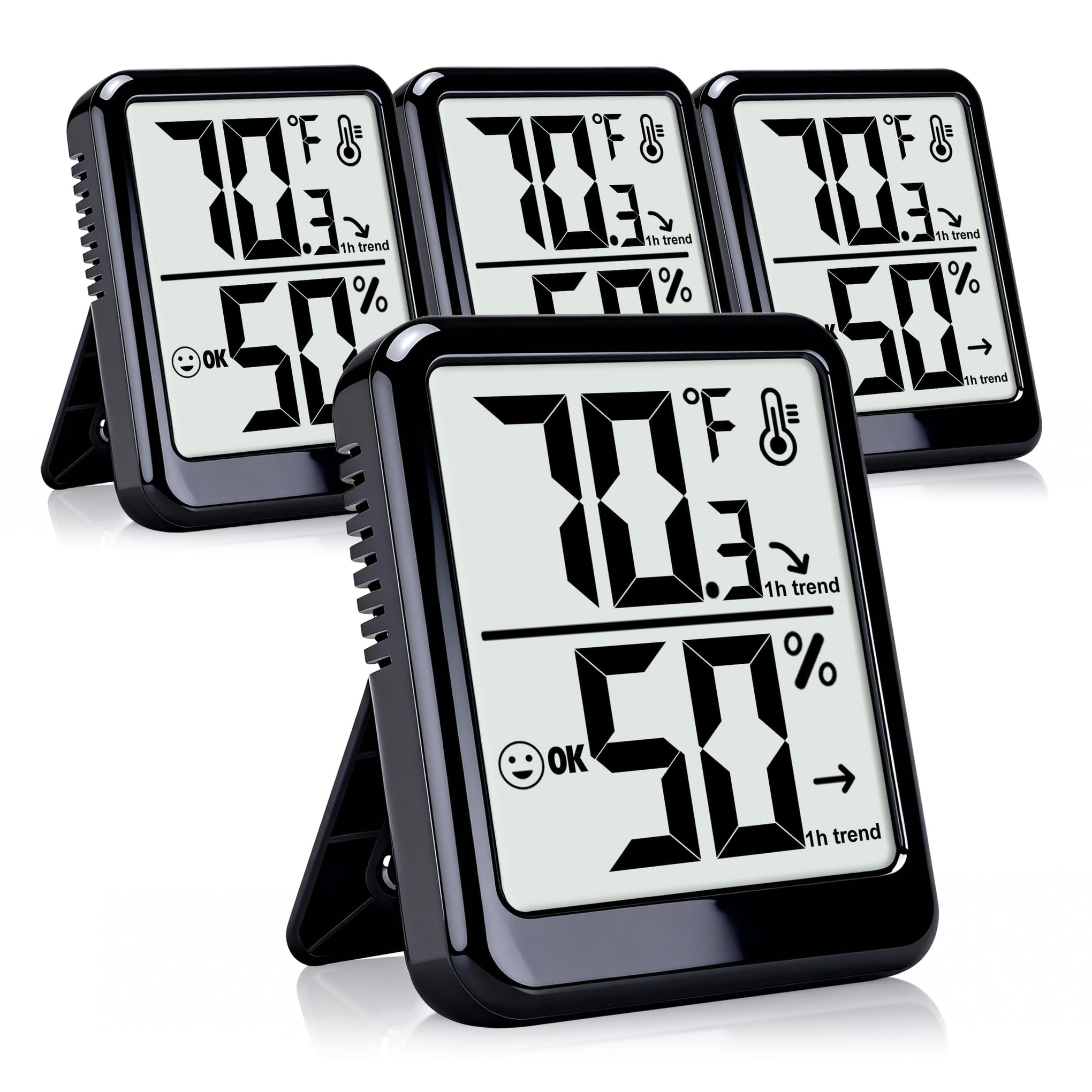 4 Pack Room Thermometer Indoor Hygrometer Humidity Gauge Meter (4 Count)