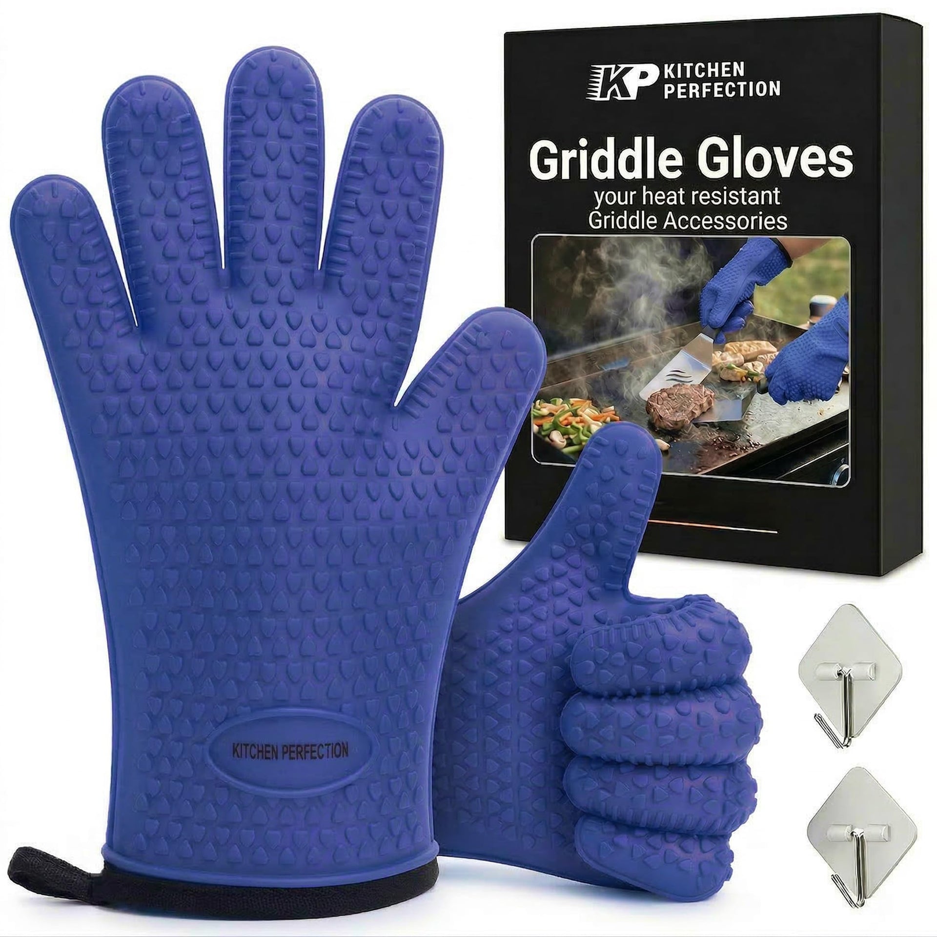 Silicone Griddle Grill Gloves Heat Resistant Oven Mitts