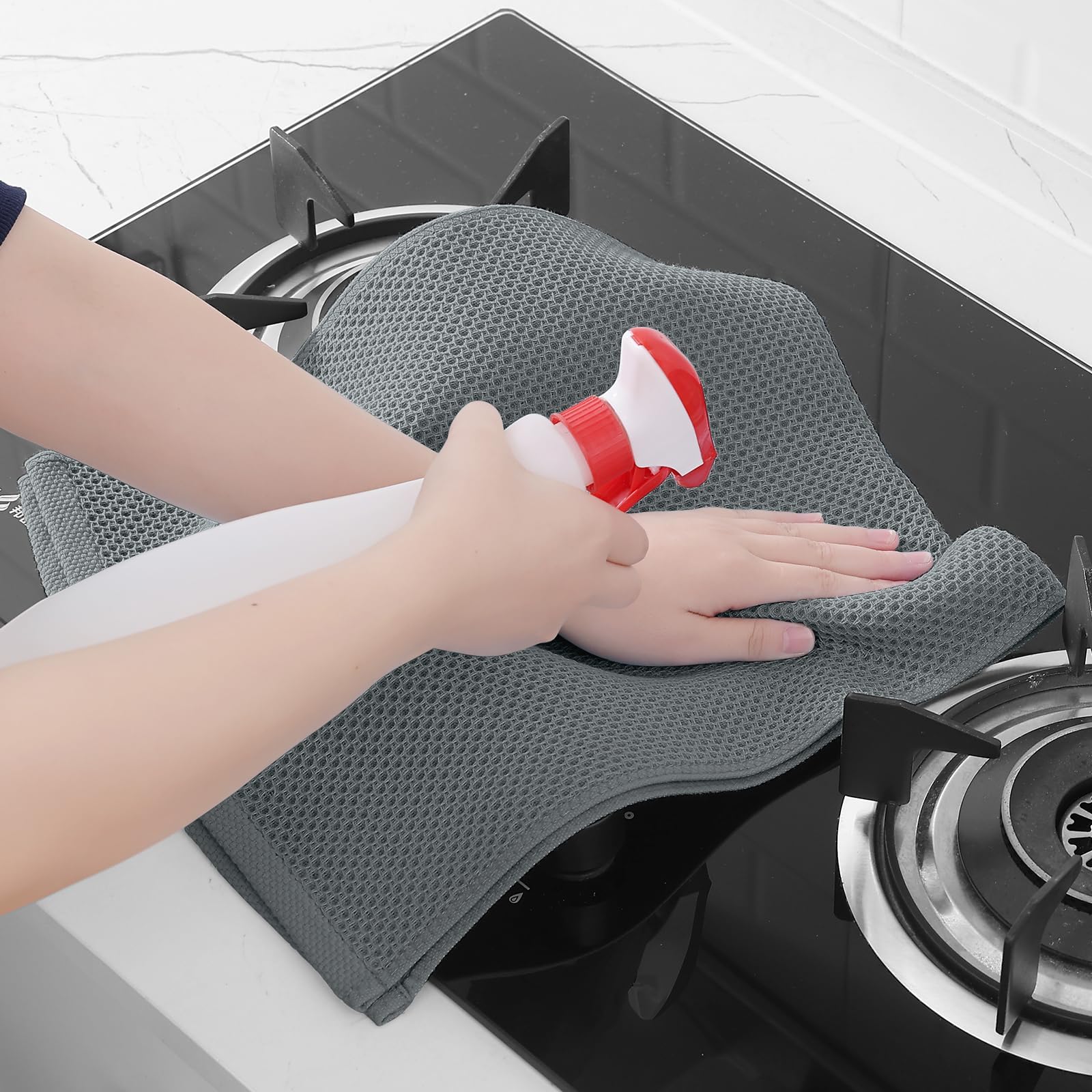 100% Cotton Waffle Weave Kitchen Dish Towels 24 (24 Count)