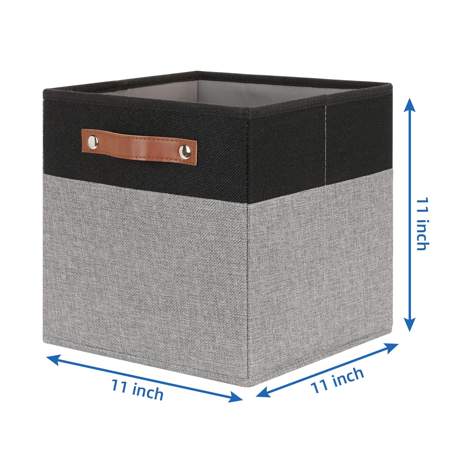 11 x 11 Cube Storage Bins Fabric Storage Cubes for Shelf (4 Count)