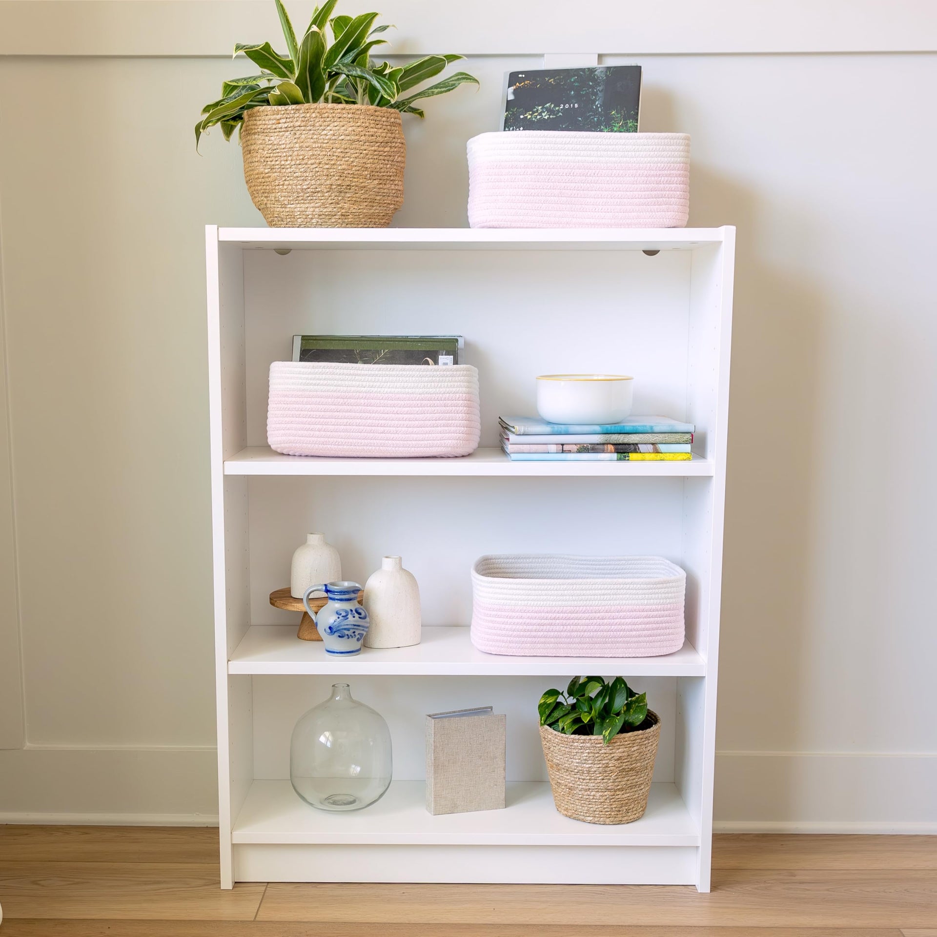 13.5”x8.5”x5.5” Rectangle Storage Baskets for Shelves 3 Pack (3 Count)