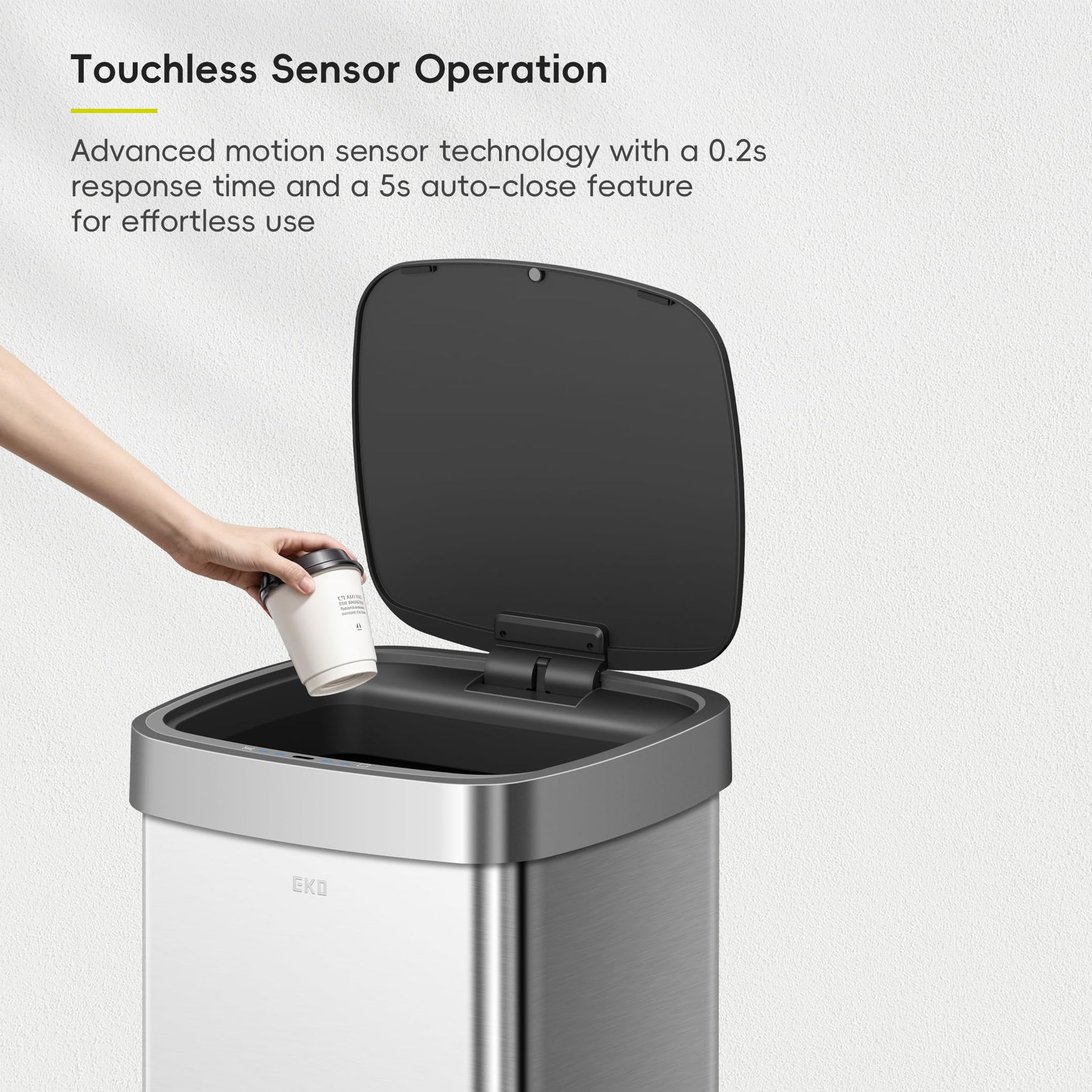 EcoSmart Tall and Large Kitchen Trash Can or Recycling Bin