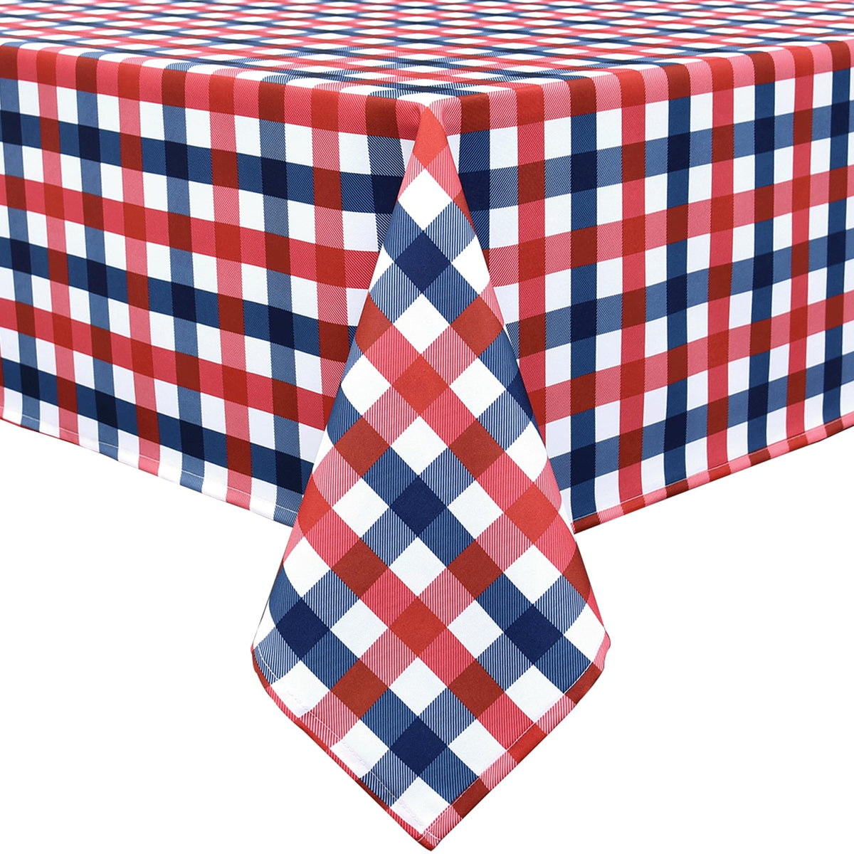 Classic Gingham 4th of July Tablecloth Fabric