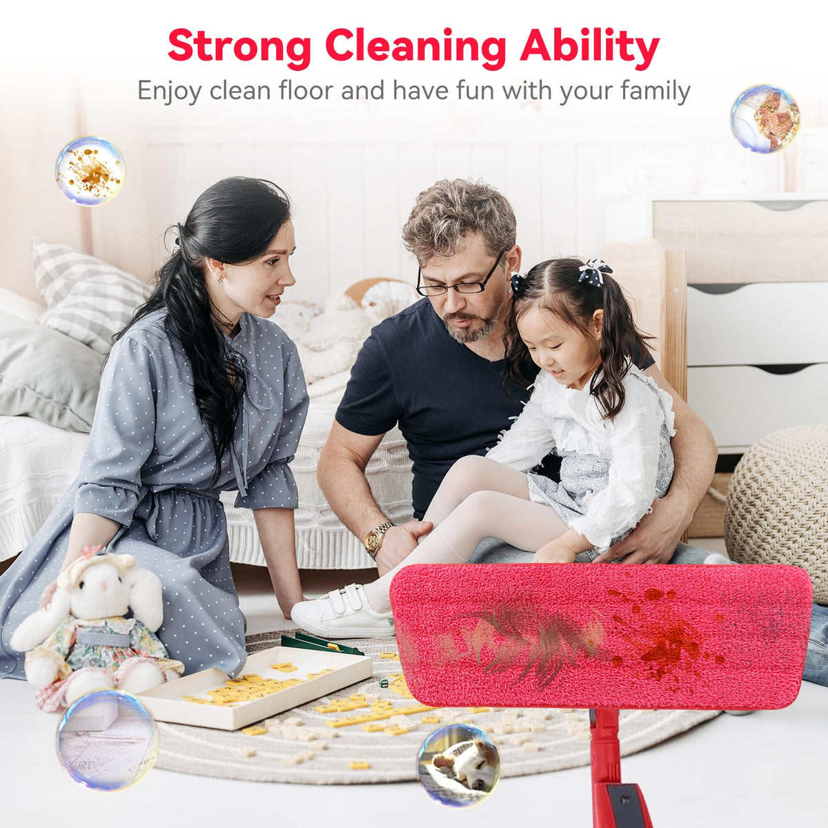 16.5 inch Microfiber Mop Pads for Rubbermaid Reveal Spray Mop and Any 16.5" Flat Mop