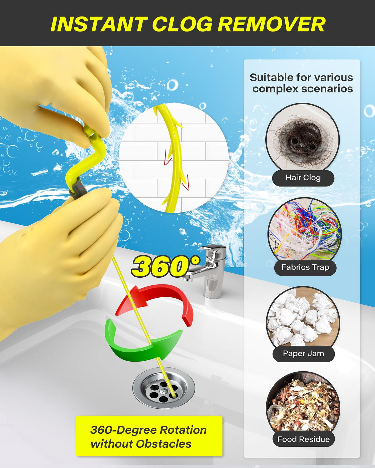 35inch Drain Clog Remover