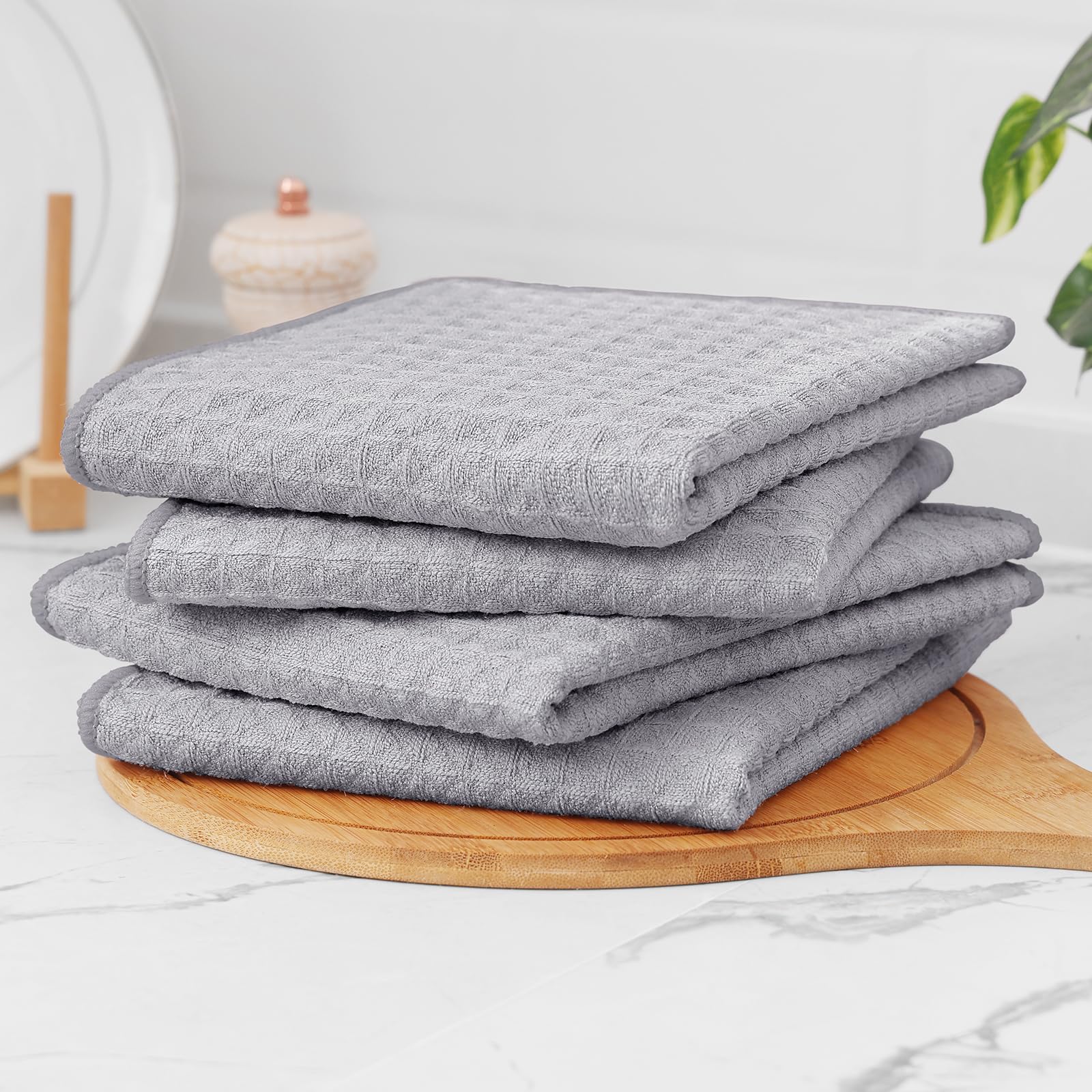 Microfiber Kitchen Towels and Dishcloths Sets (8 Count)