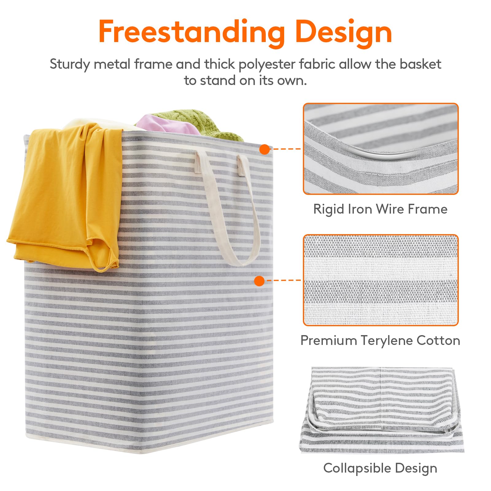 2 Pack Laundry Basket 100L Each (2 Count)
