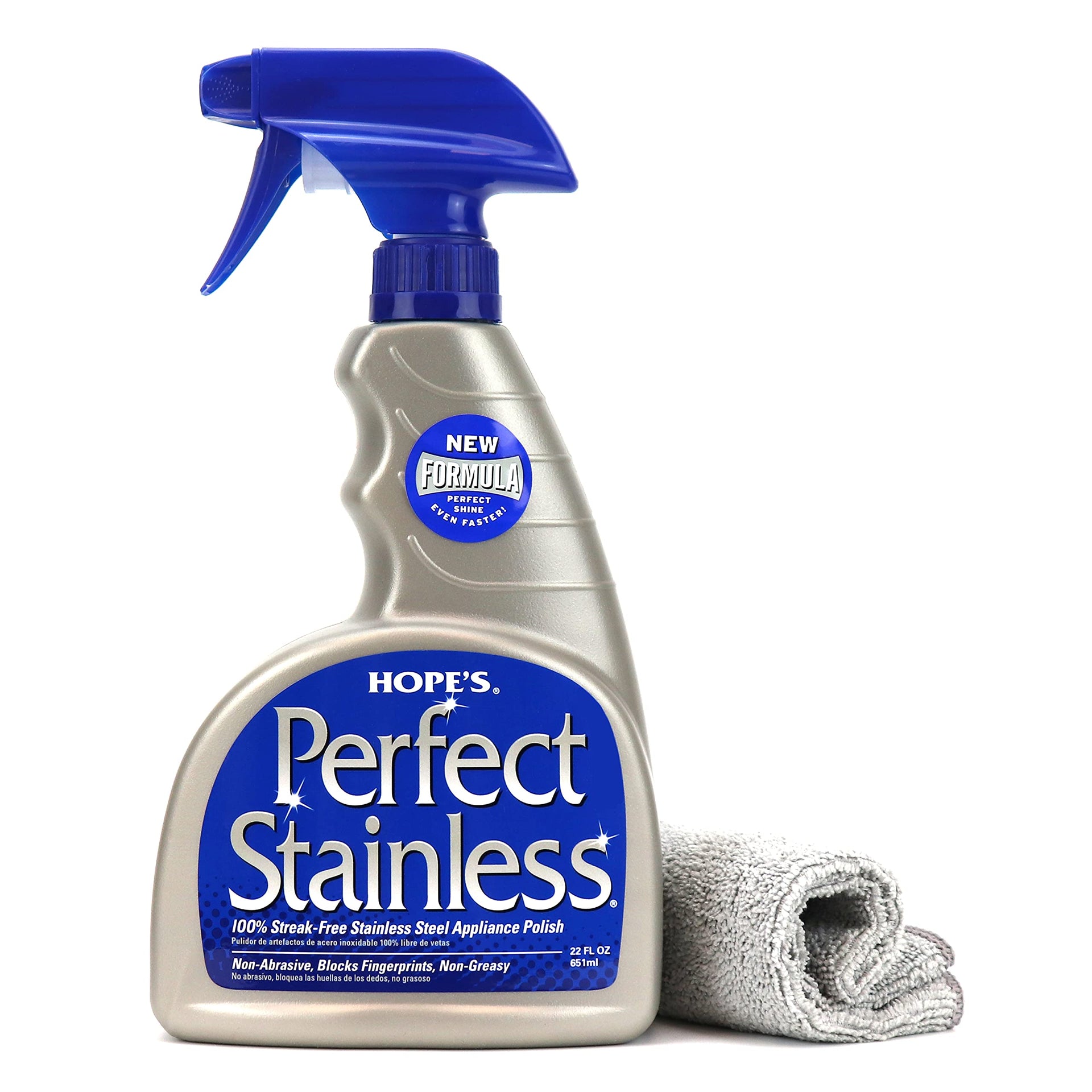 Perfect Stainless Steel Cleaner and Polish with Microfiber Cloth (22 Fl Oz)